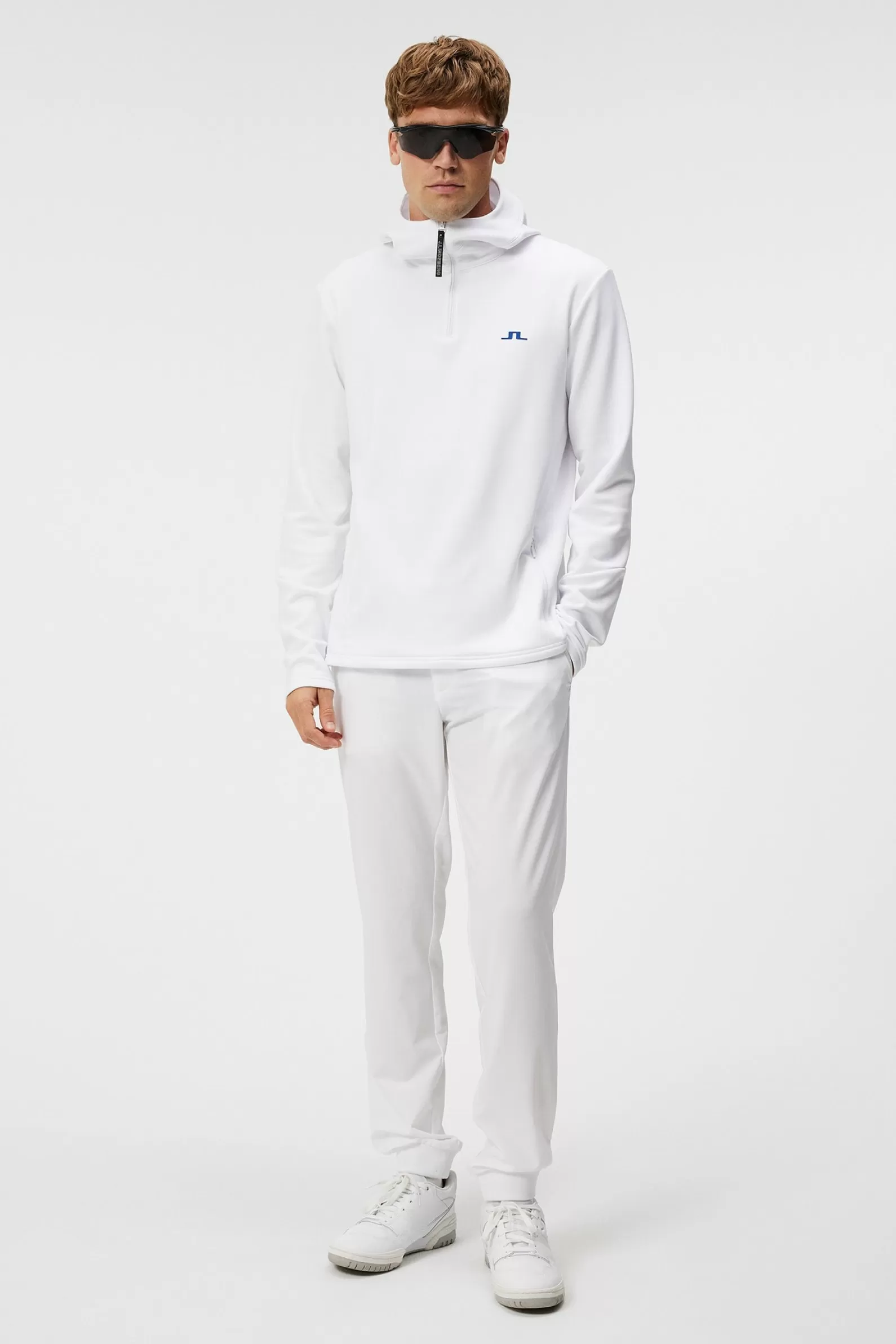 J.Lindeberg Aerial Quarter Hood White*MÄN Hoodies