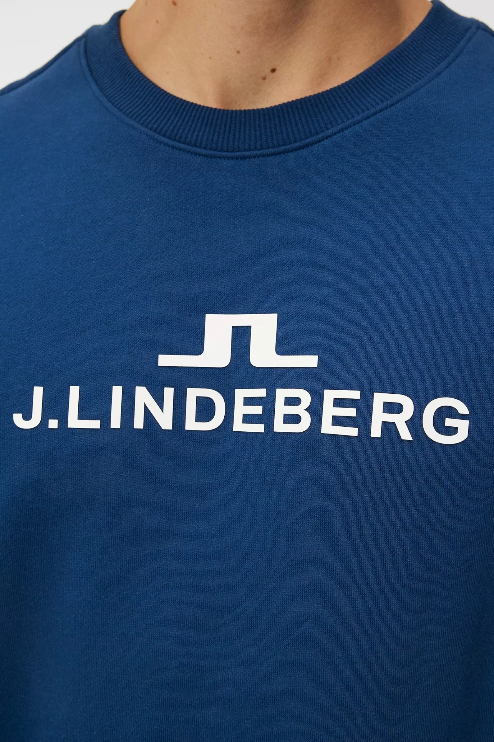 J.Lindeberg Alpha Crew Neck Estate Blue*MÄN Tröjor