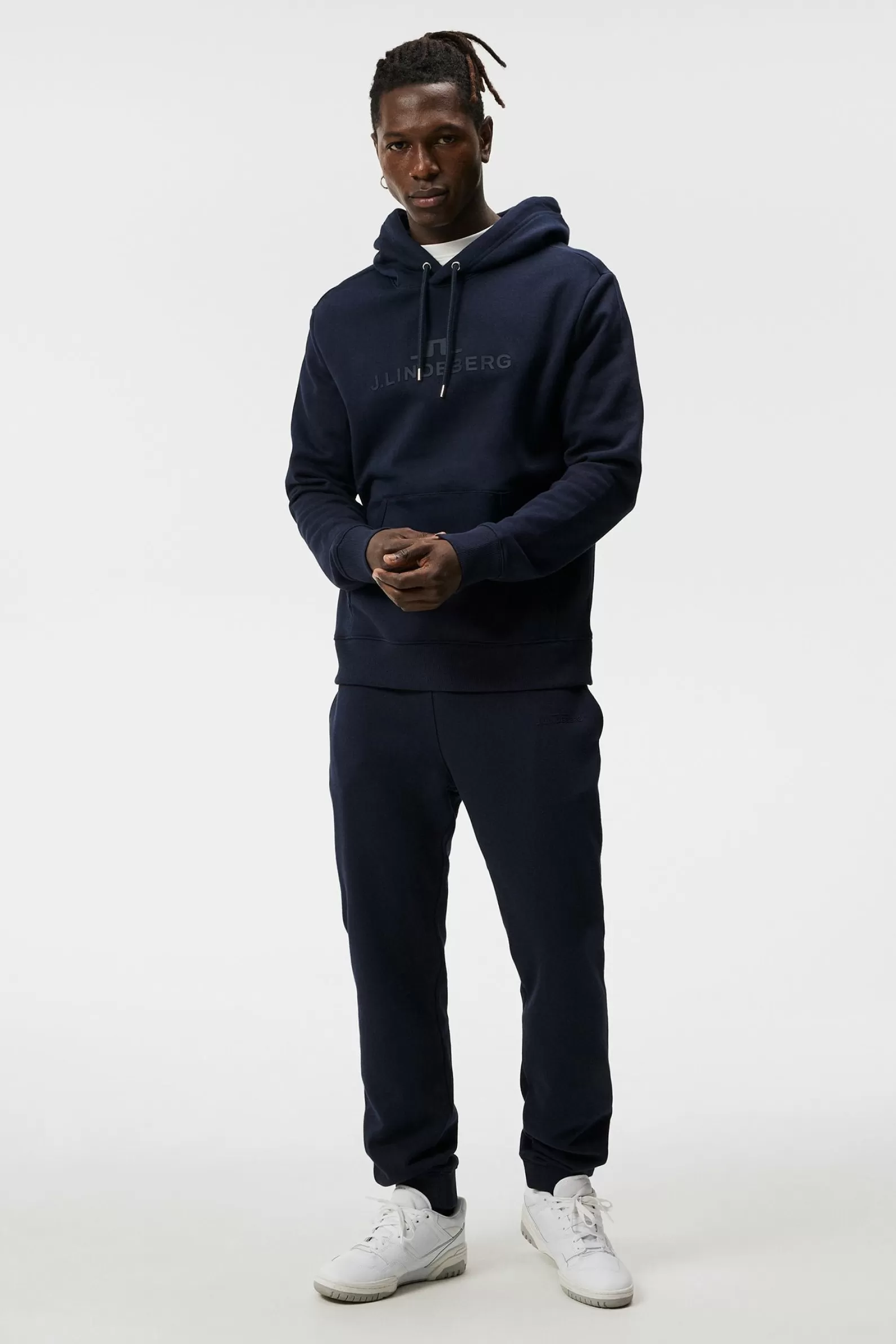 J.Lindeberg Alpha Hood Estate Blue*MÄN Hoodies