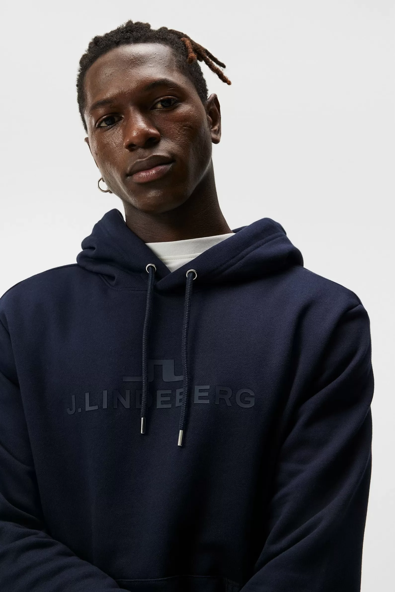 J.Lindeberg Alpha Hood Estate Blue*MÄN Hoodies