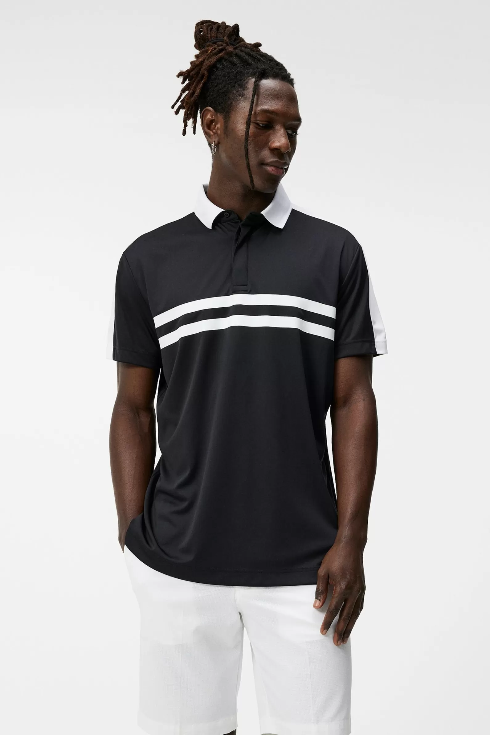 J.Lindeberg Armand Regular Polo Black*MÄN Polotröjor