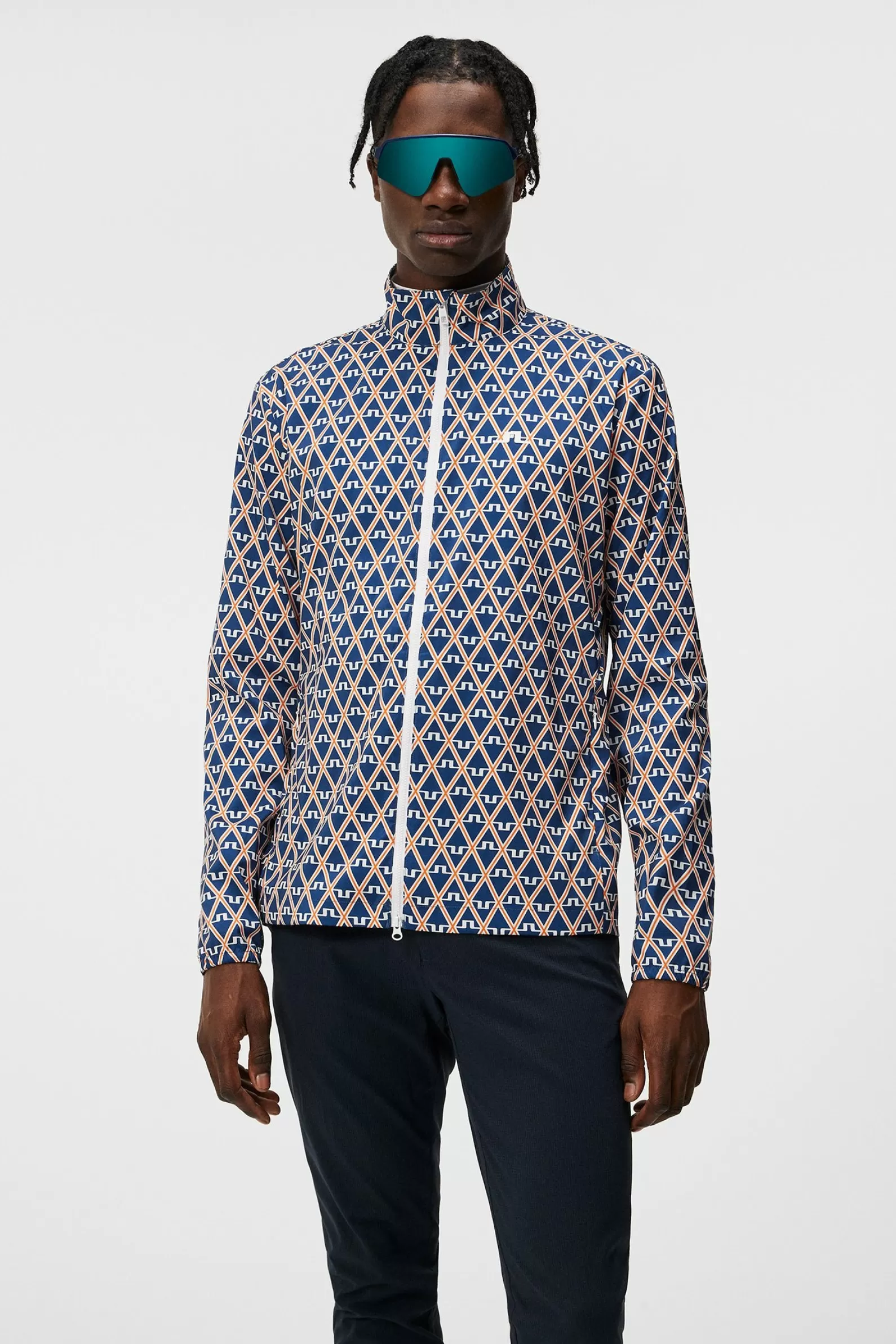 J.Lindeberg Ash Light Packable Jkt Print Estate Blue Diamond*MÄN Jackor