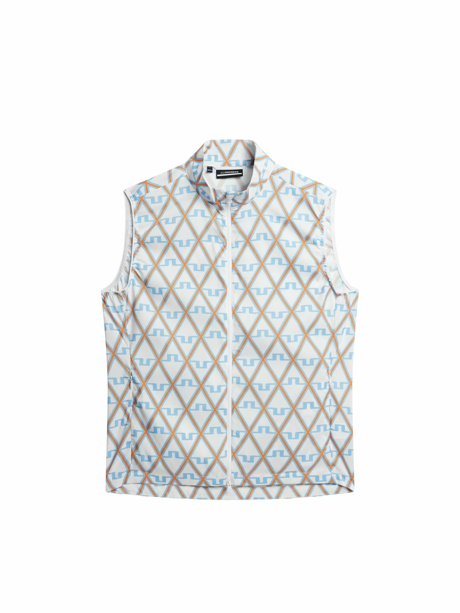 J.Lindeberg Ash Light Packable Vest Print Estate Blue Diamond*MÄN Jackor | Gilets