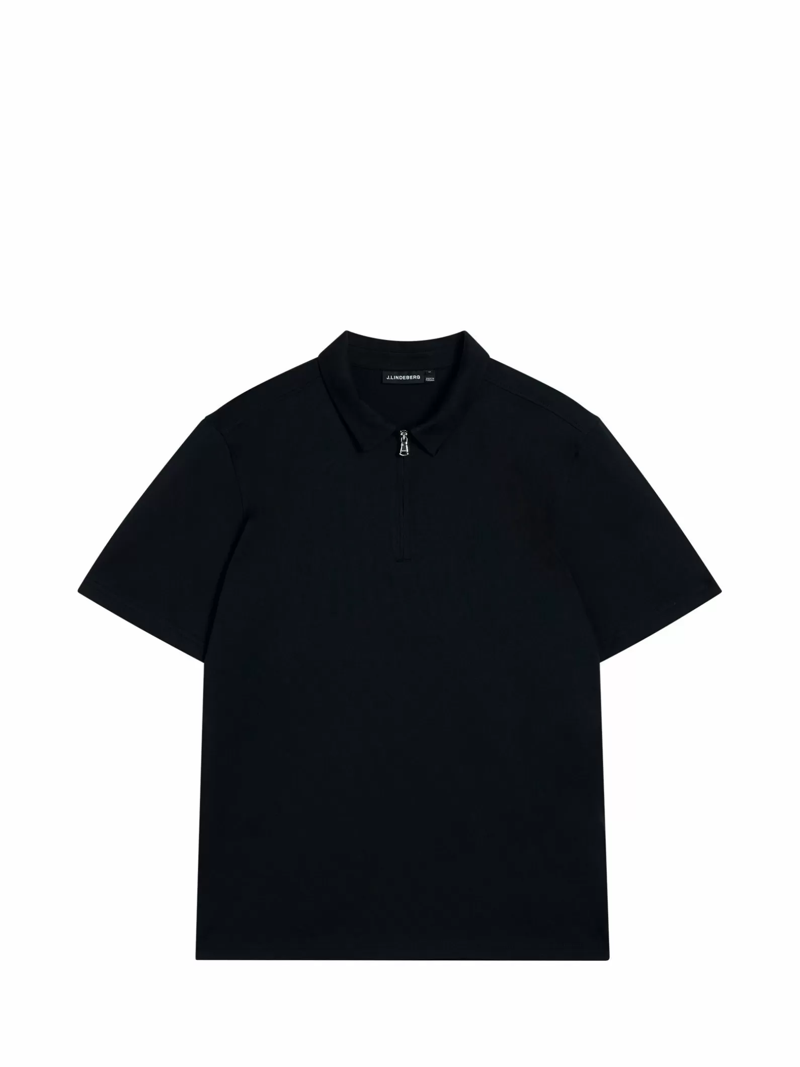 J.Lindeberg Asher Zip Ss Polo Shirt Black*MÄN Polotröjor