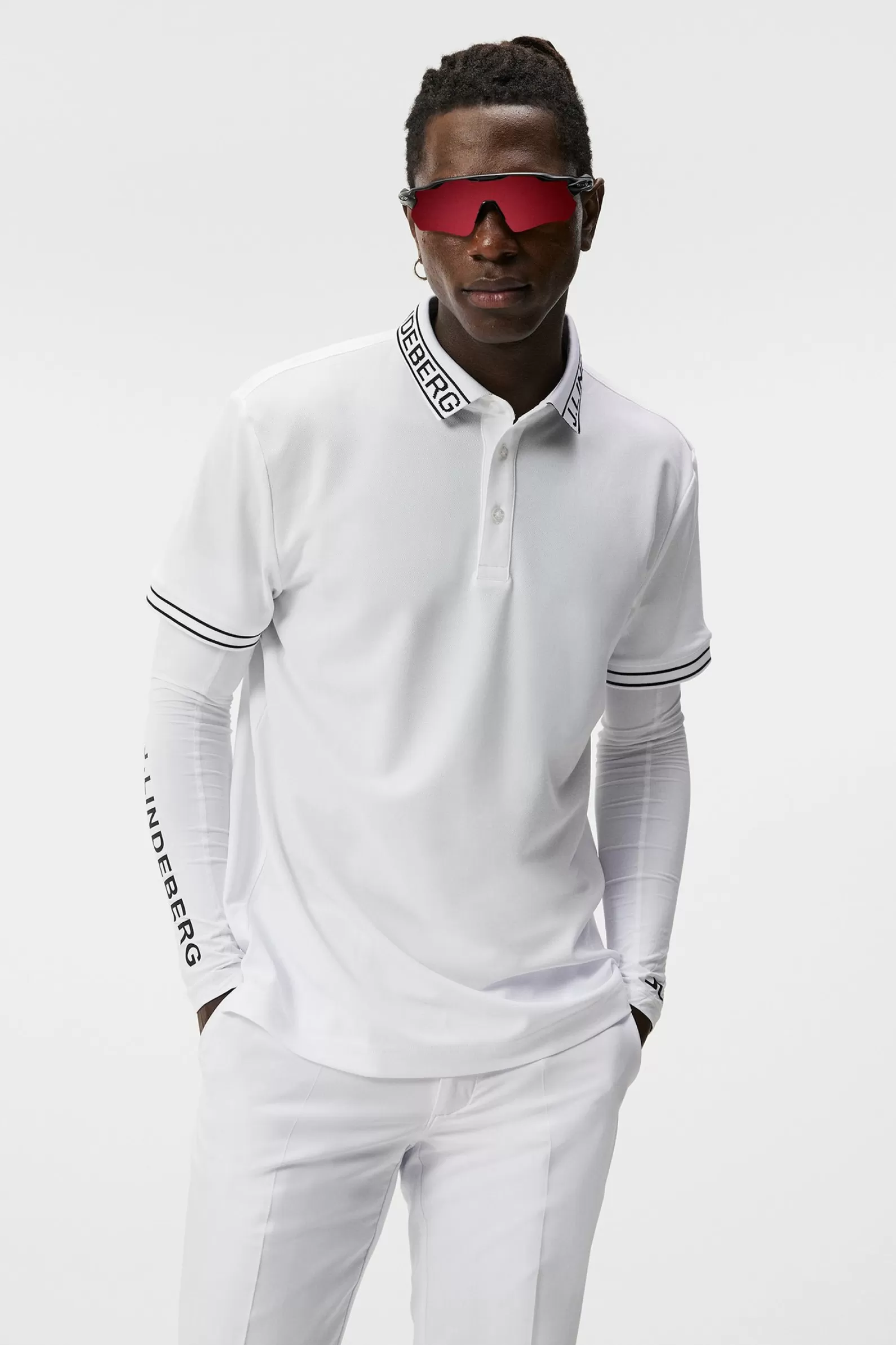 J.Lindeberg Austin Regular Polo White*MÄN Polotröjor