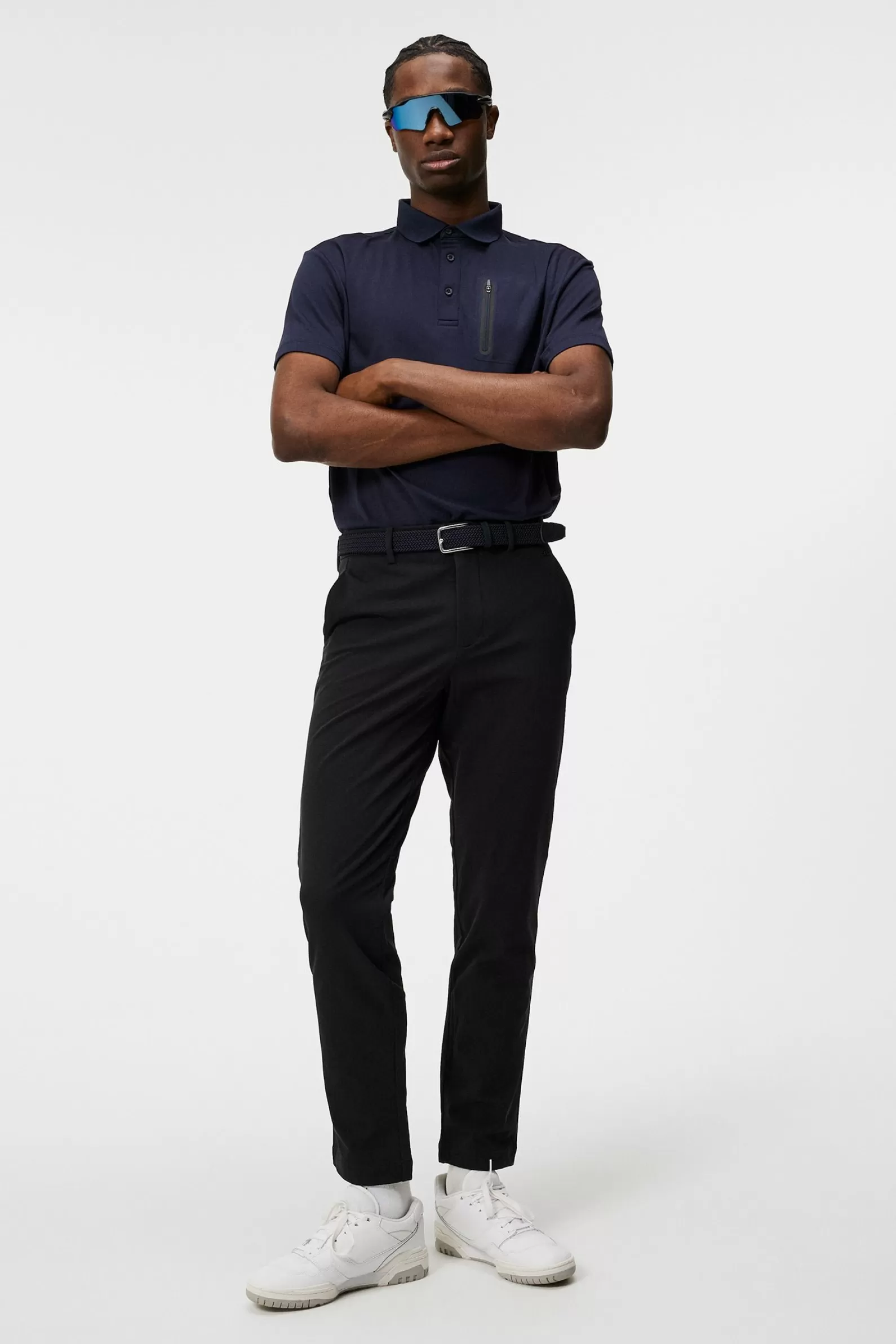 J.Lindeberg Axil Fleece Twill Pant Black*MÄN Byxor