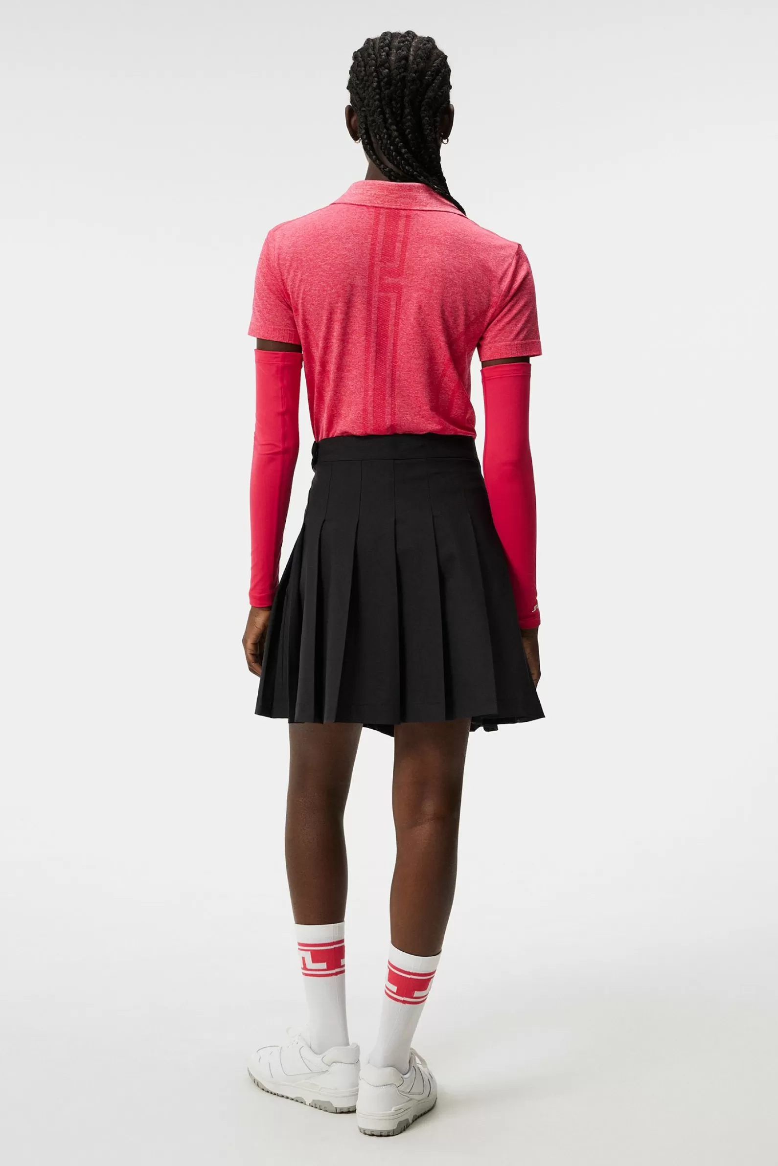 J.Lindeberg Azalea Seamless Polo Rose Red Melange*KVINNOR Polotröjor