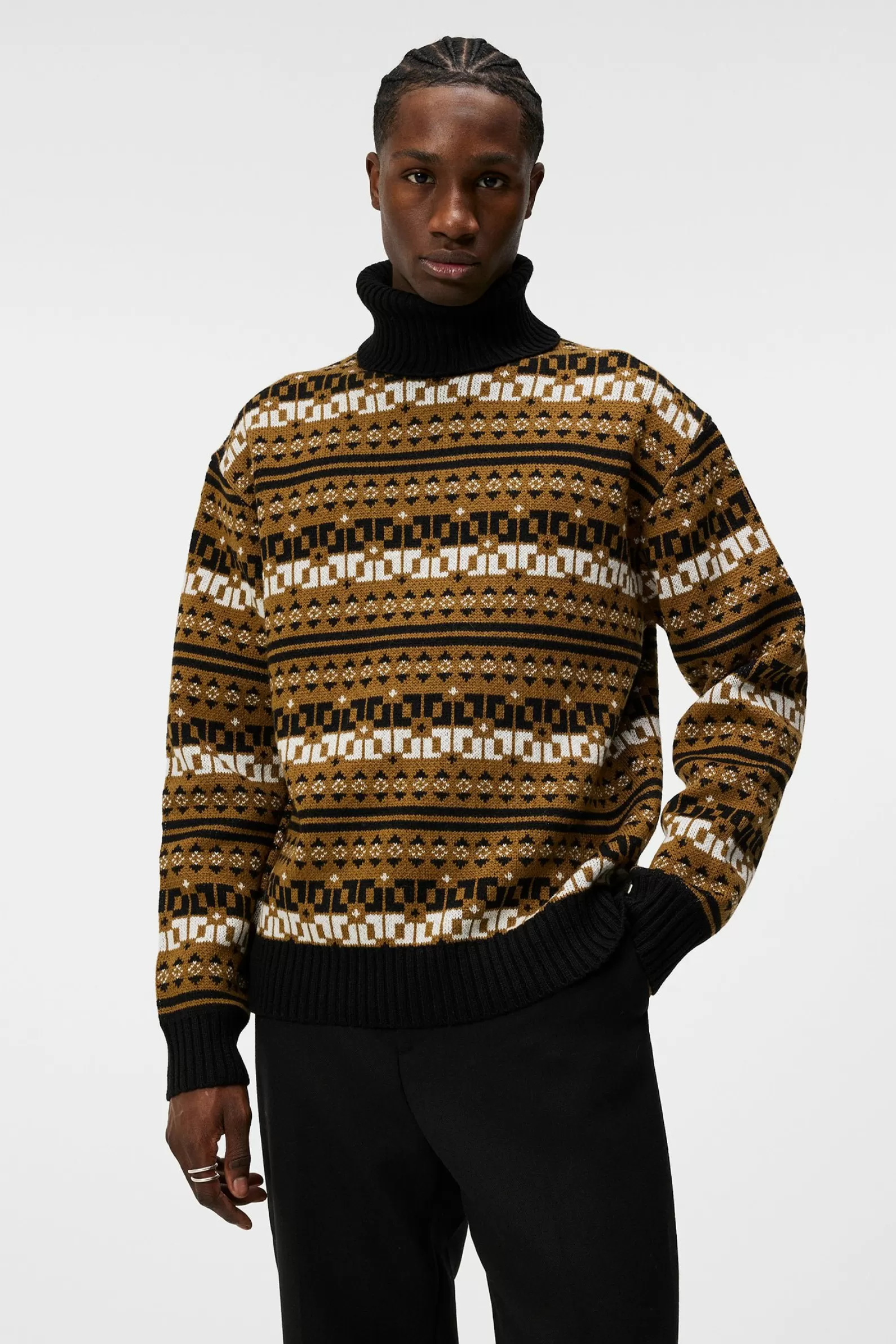 J.Lindeberg Bearclaw Turtle Neck Sweater Butternut*MÄN Stickat