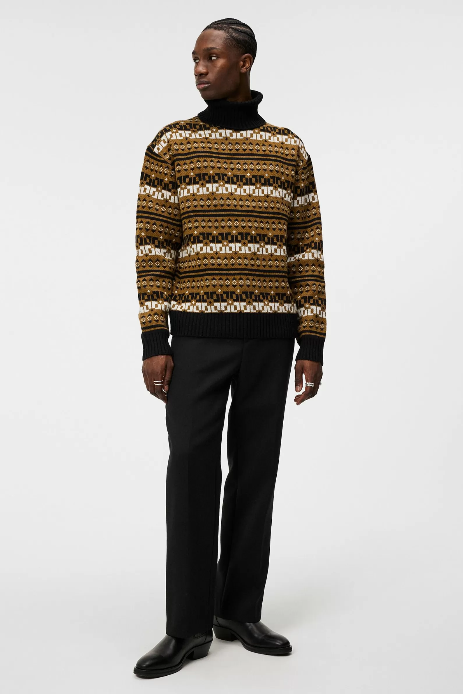 J.Lindeberg Bearclaw Turtle Neck Sweater Butternut*MÄN Stickat