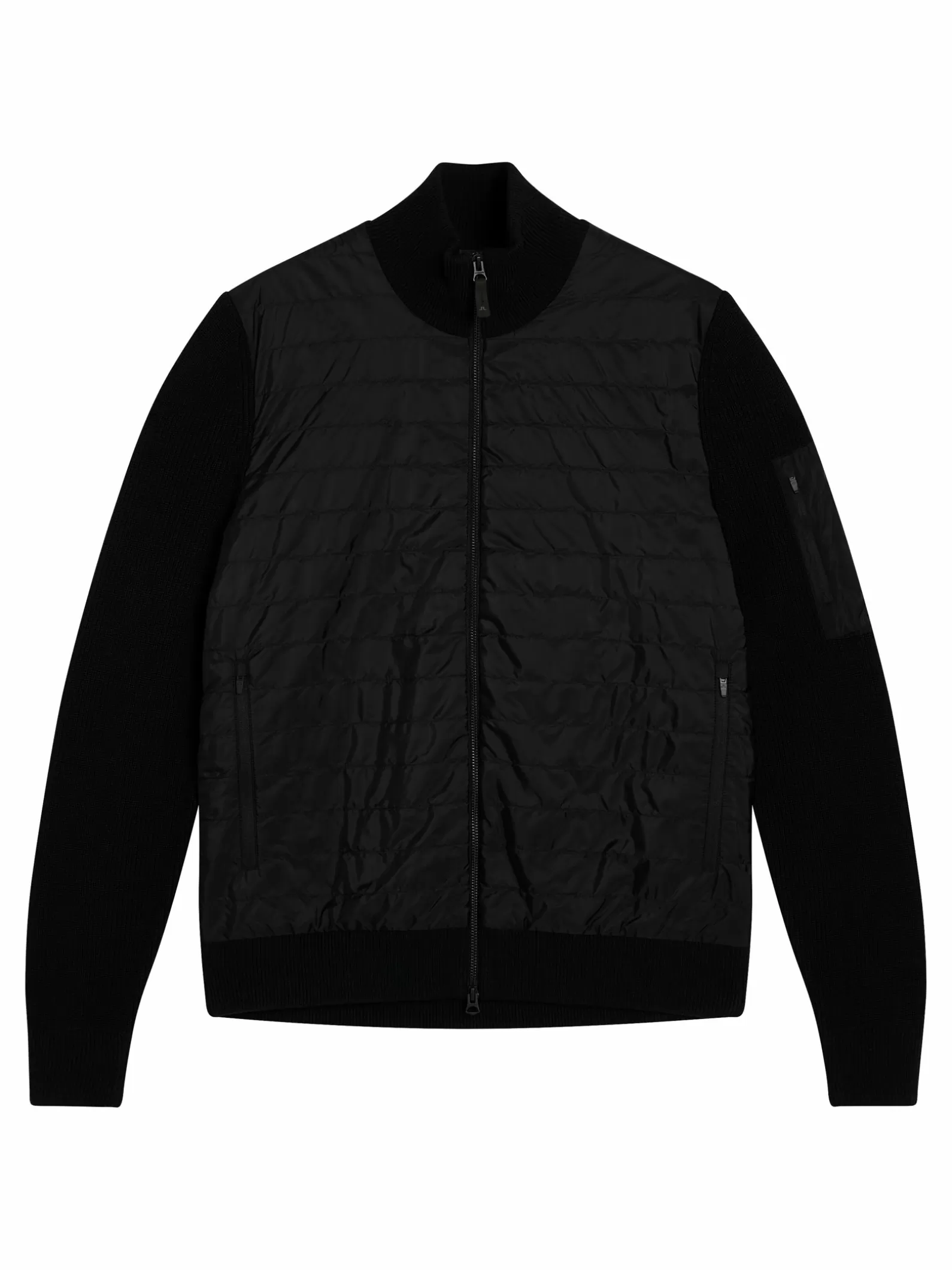 J.Lindeberg Beck Knitted Hybrid Jacket Black*MÄN Jackor