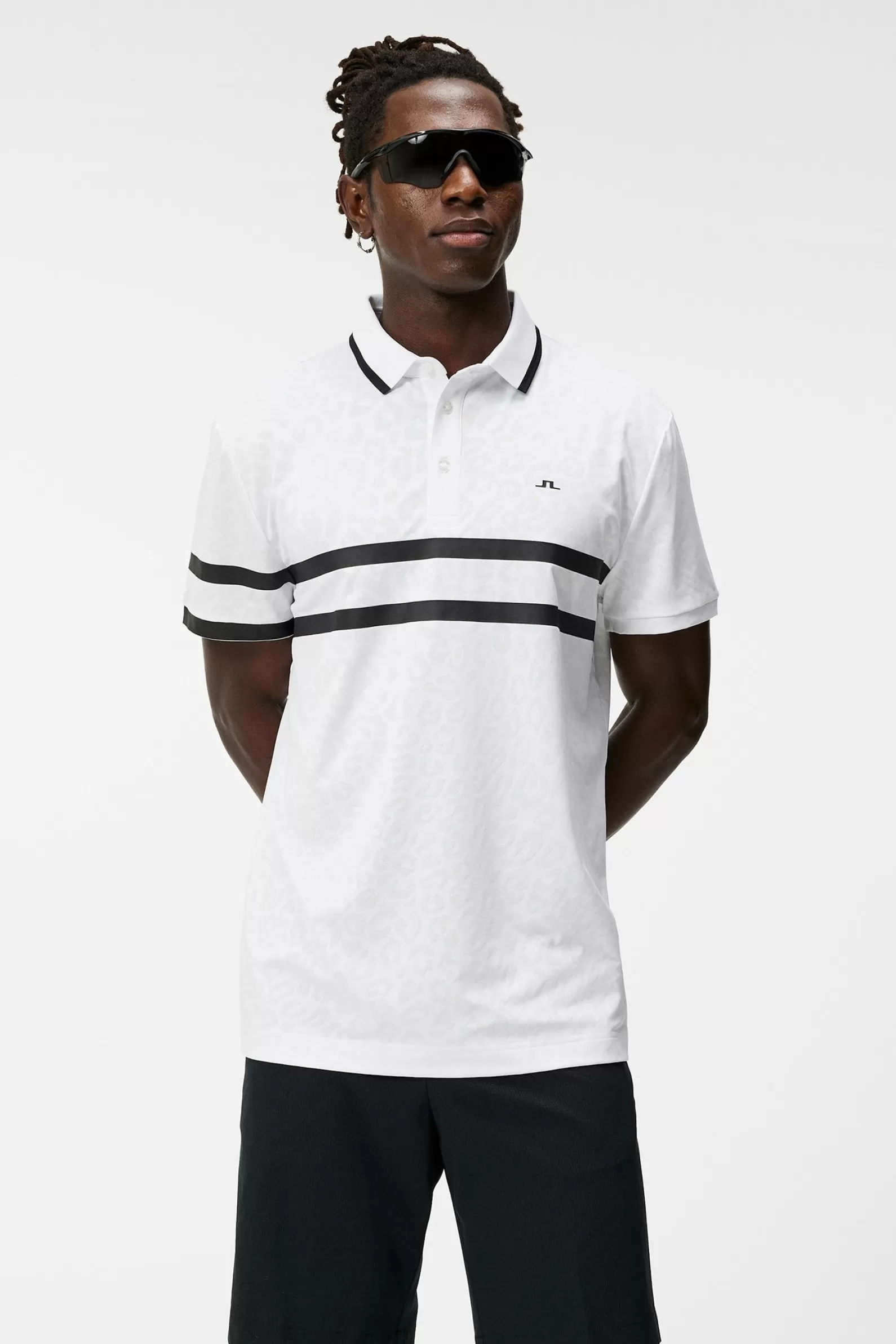 J.Lindeberg Boswell Regular Jacquard Polo White*MÄN Polotröjor