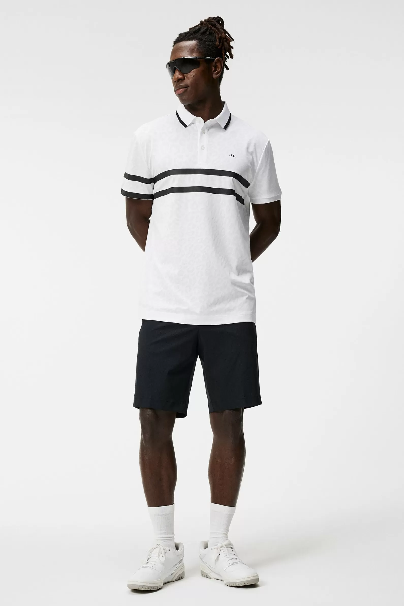 J.Lindeberg Boswell Regular Jacquard Polo White*MÄN Polotröjor