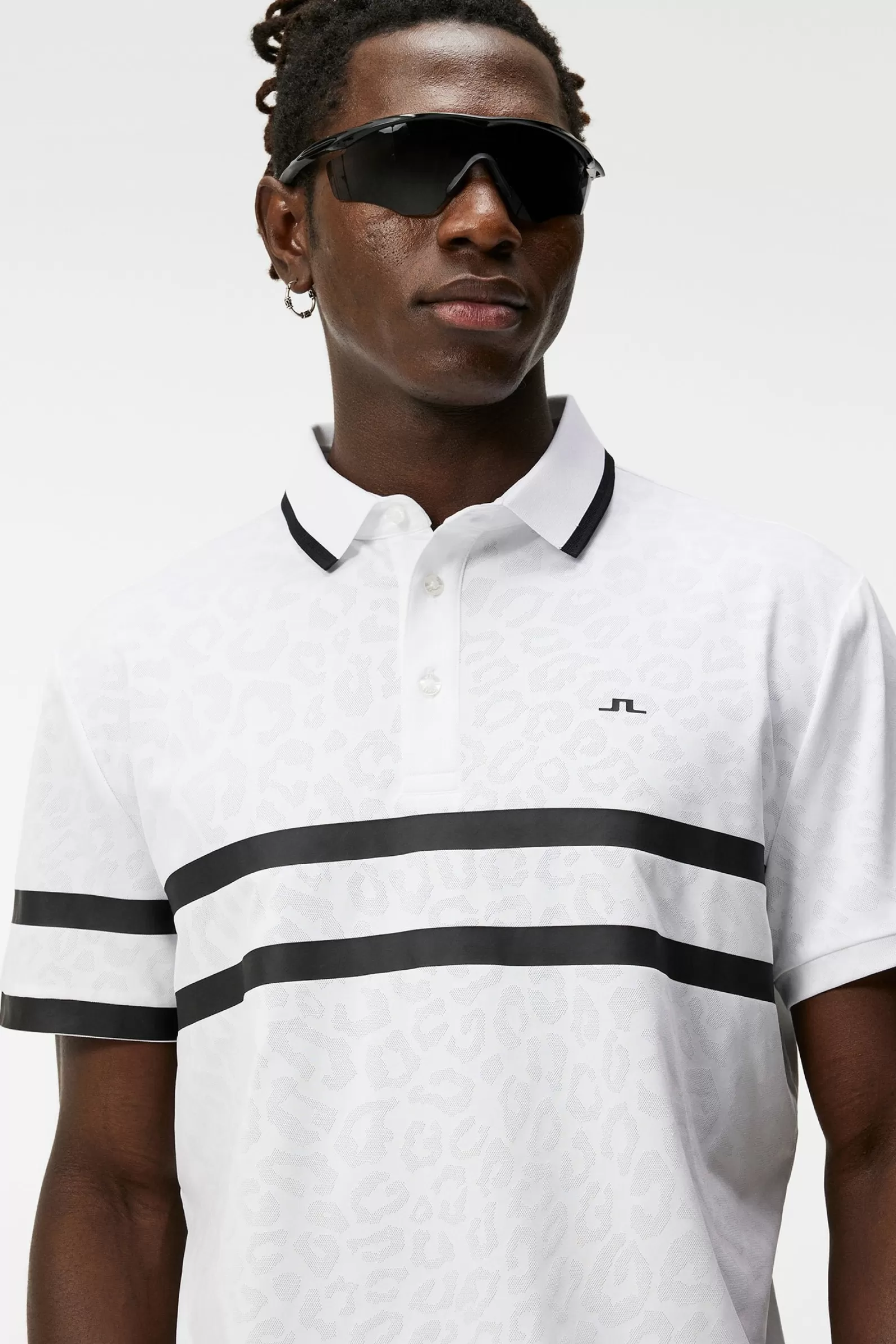 J.Lindeberg Boswell Regular Jacquard Polo White*MÄN Polotröjor