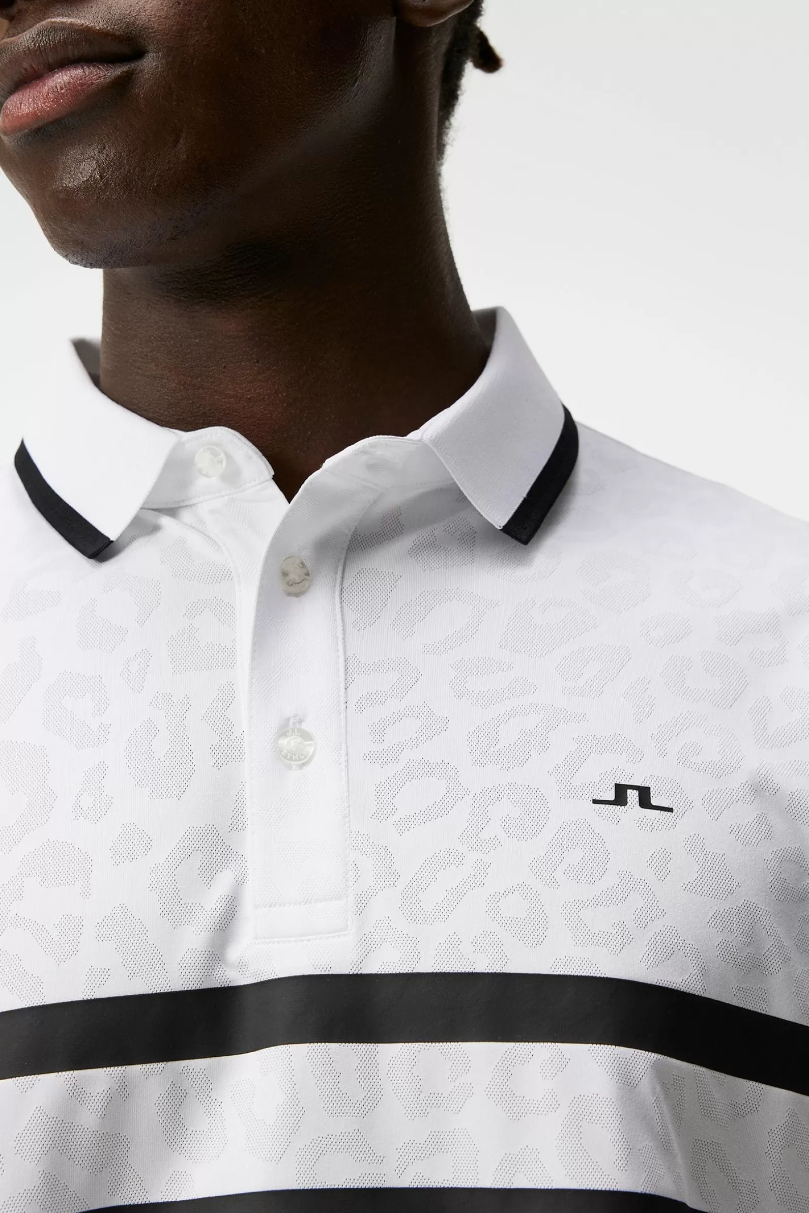 J.Lindeberg Boswell Regular Jacquard Polo White*MÄN Polotröjor