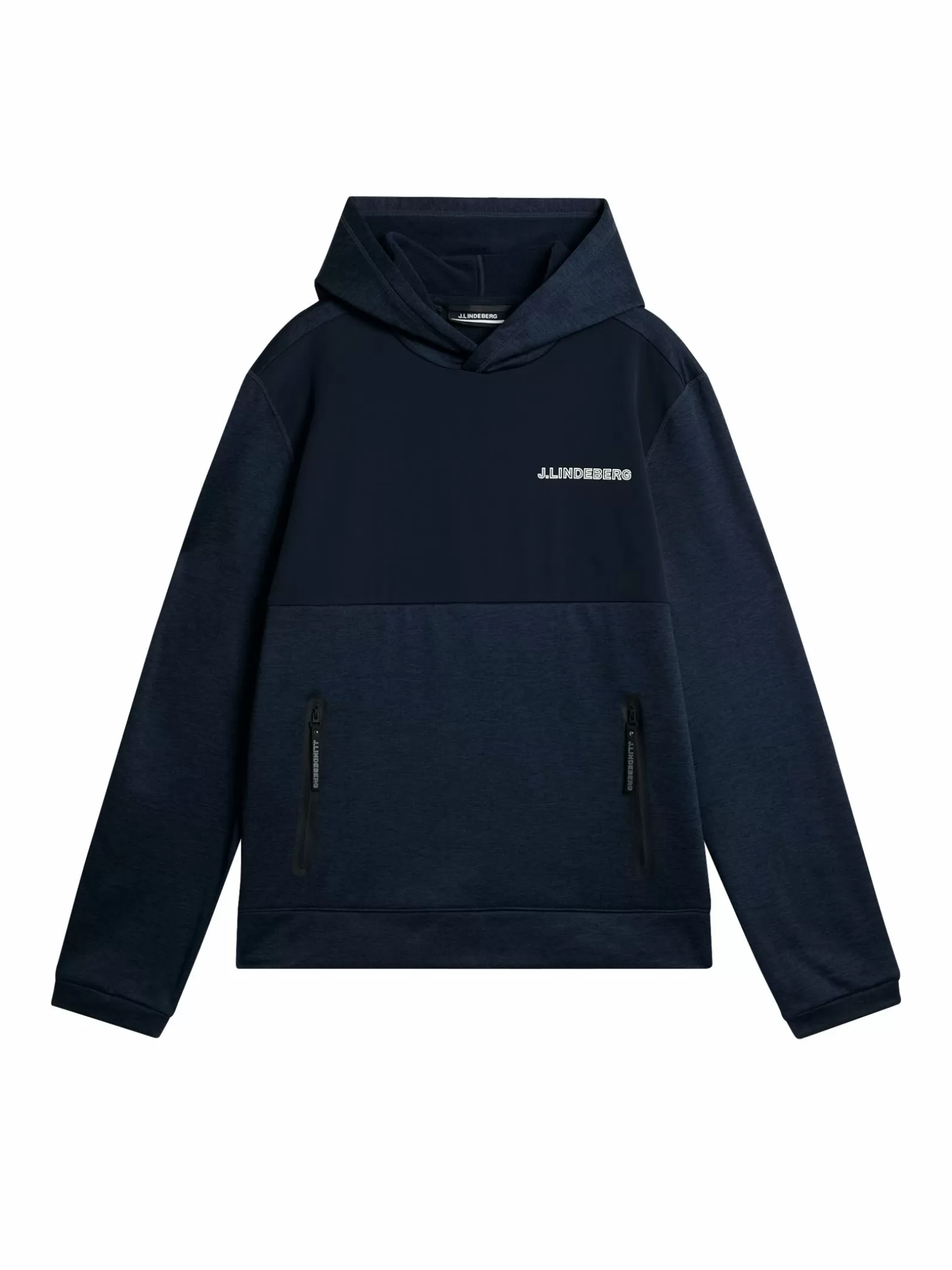 J.Lindeberg Brush Hood Navy Melange*MÄN Hoodies