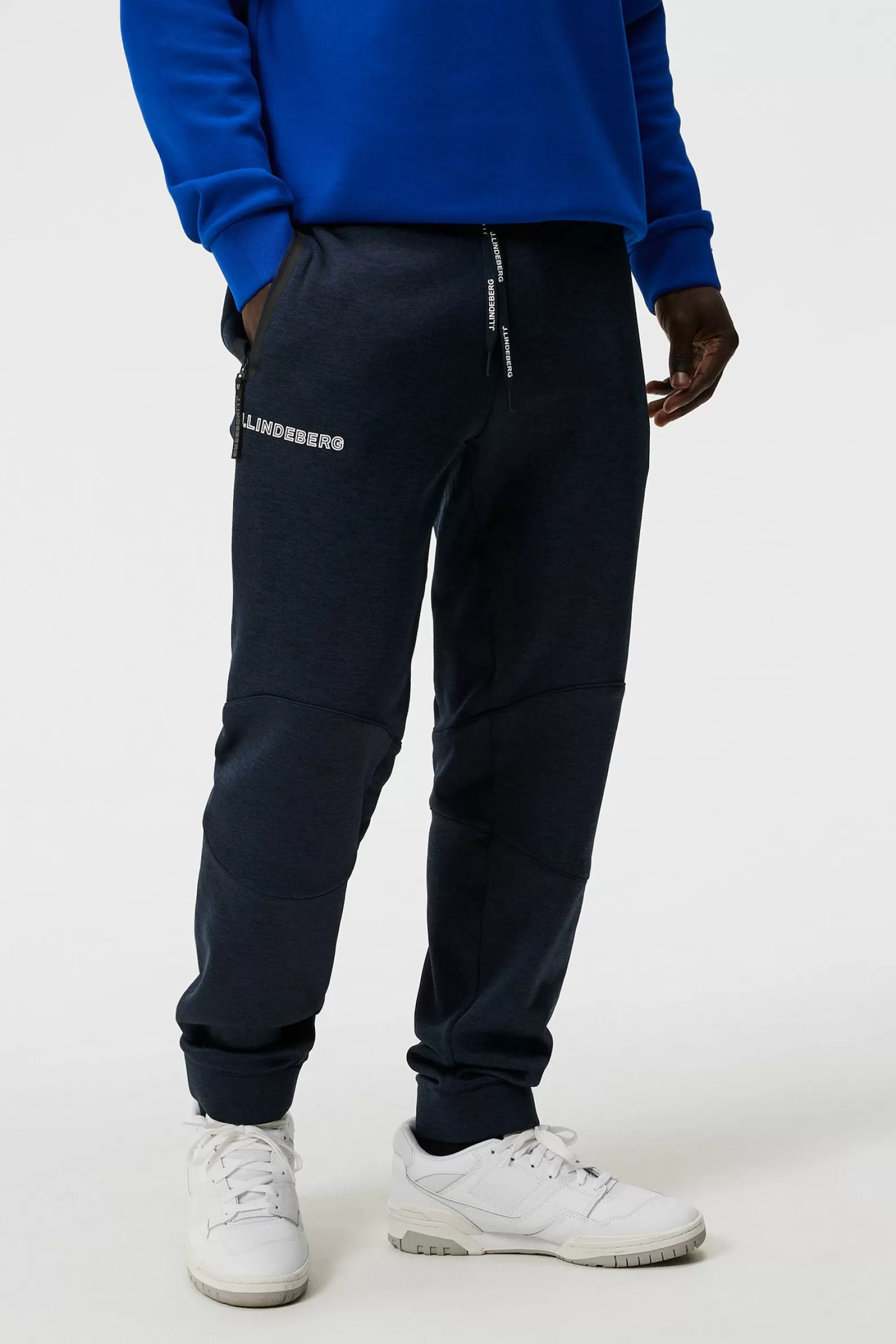 J.Lindeberg Brush Sweatpant Jl Navy Melange*MÄN Byxor