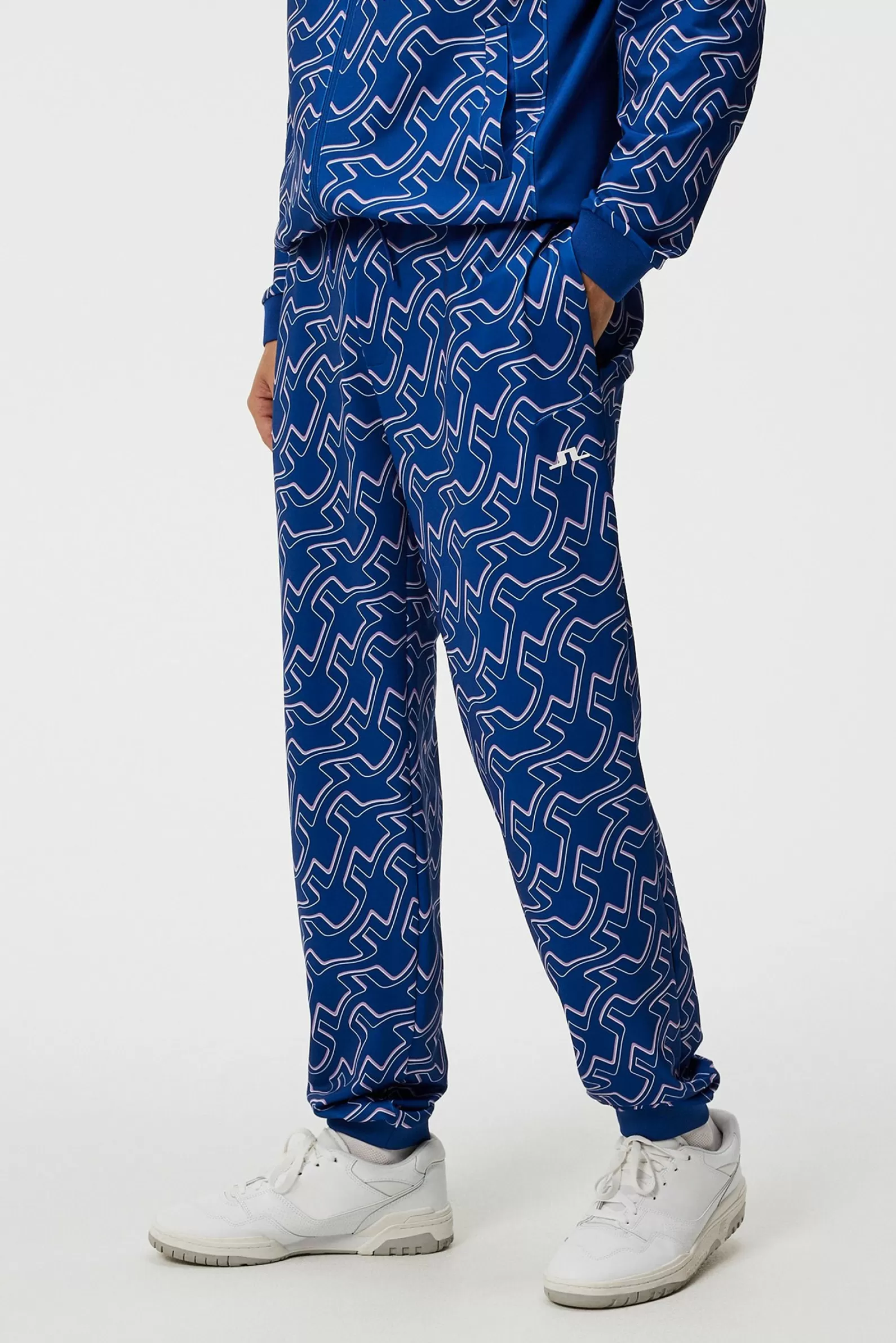 J.Lindeberg Callum Print Pant Outline Bridge Wave Blue*MÄN Byxor