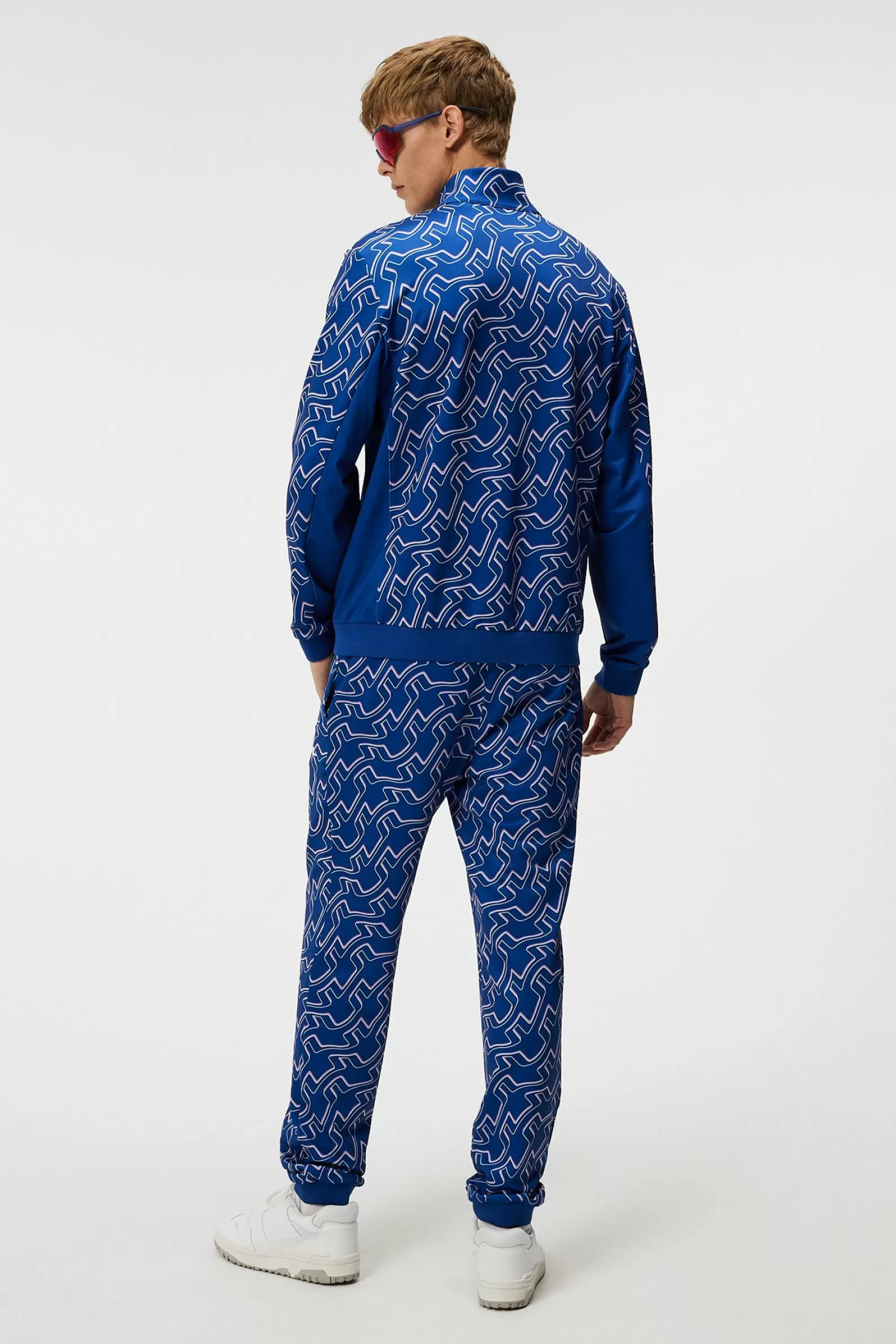 J.Lindeberg Callum Print Pant Outline Bridge Wave Blue*MÄN Byxor