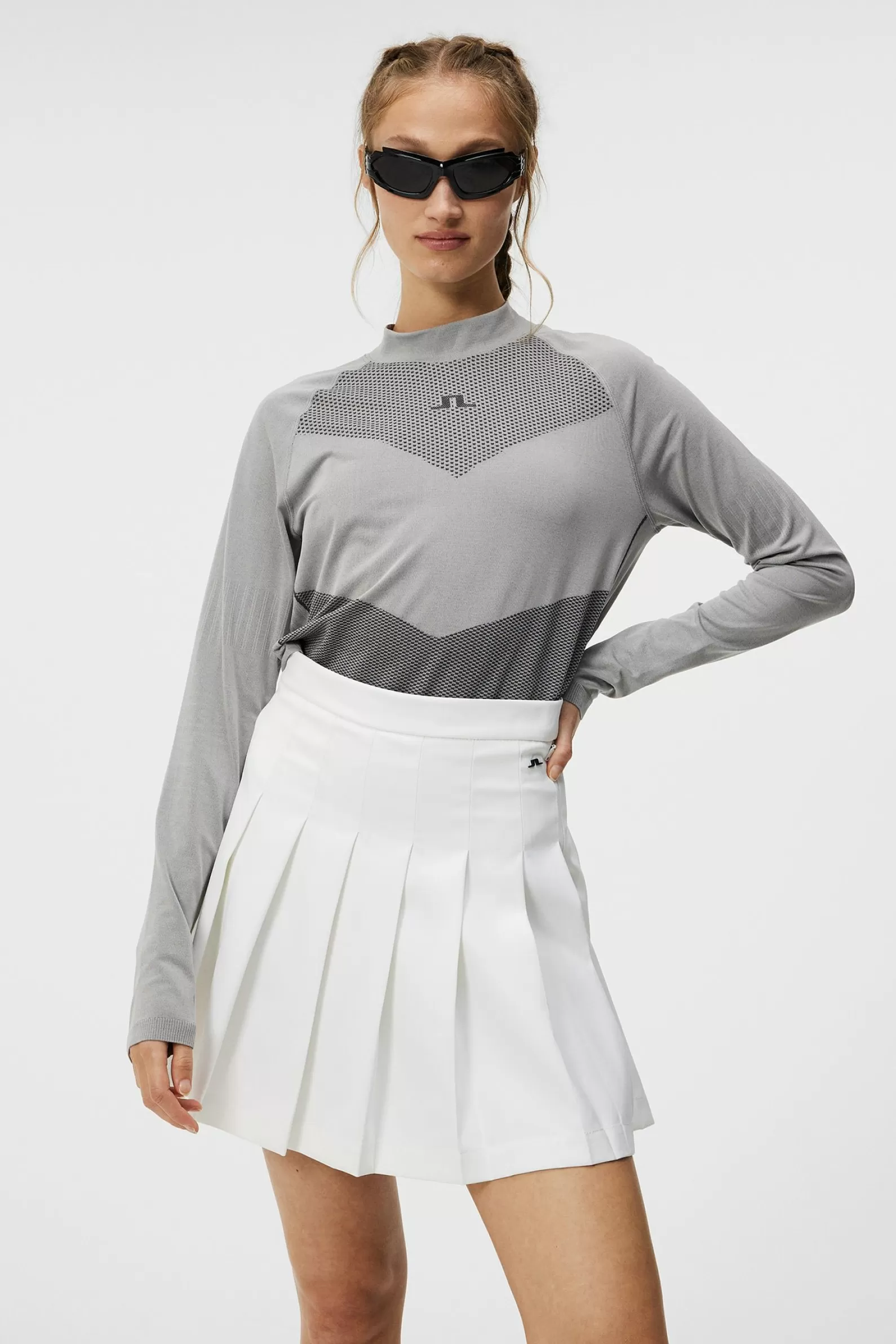 J.Lindeberg Camilla Top Light Grey Melange*KVINNOR Bas- och mellanlager