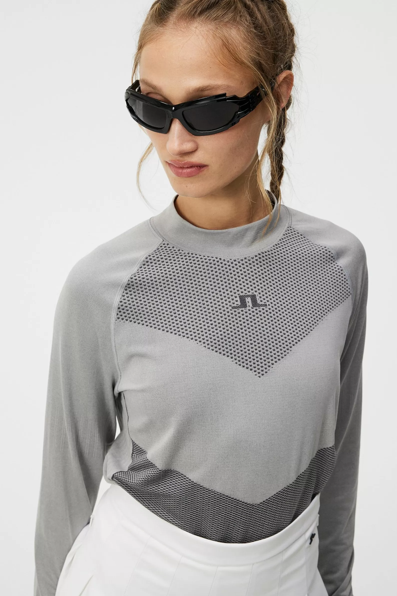 J.Lindeberg Camilla Top Light Grey Melange*KVINNOR Bas- och mellanlager