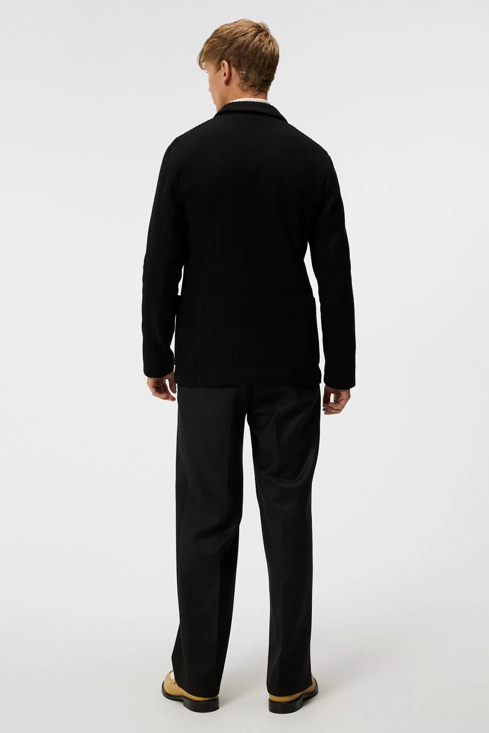 J.Lindeberg Carlton Rib Cardigan Blazer Black*MÄN Blazers