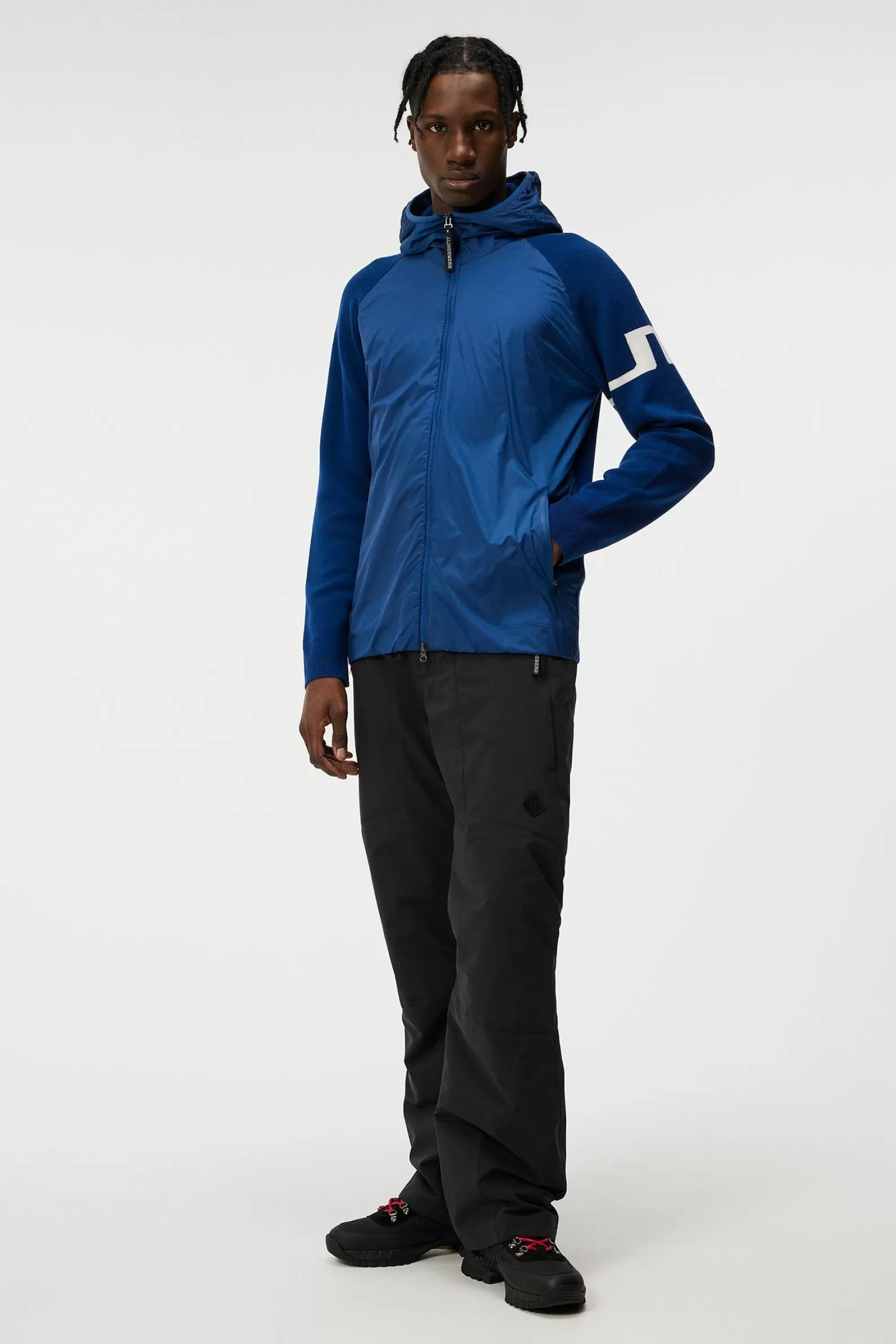 J.Lindeberg Cascade Hybrid Hood Jacket Estate Blue*MÄN Jackor