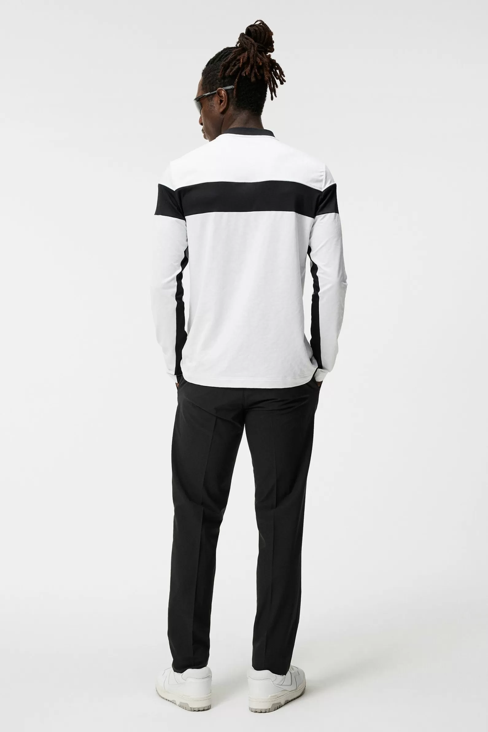 J.Lindeberg Charles Zip Midlayer White*MÄN Bas- och mellanlager