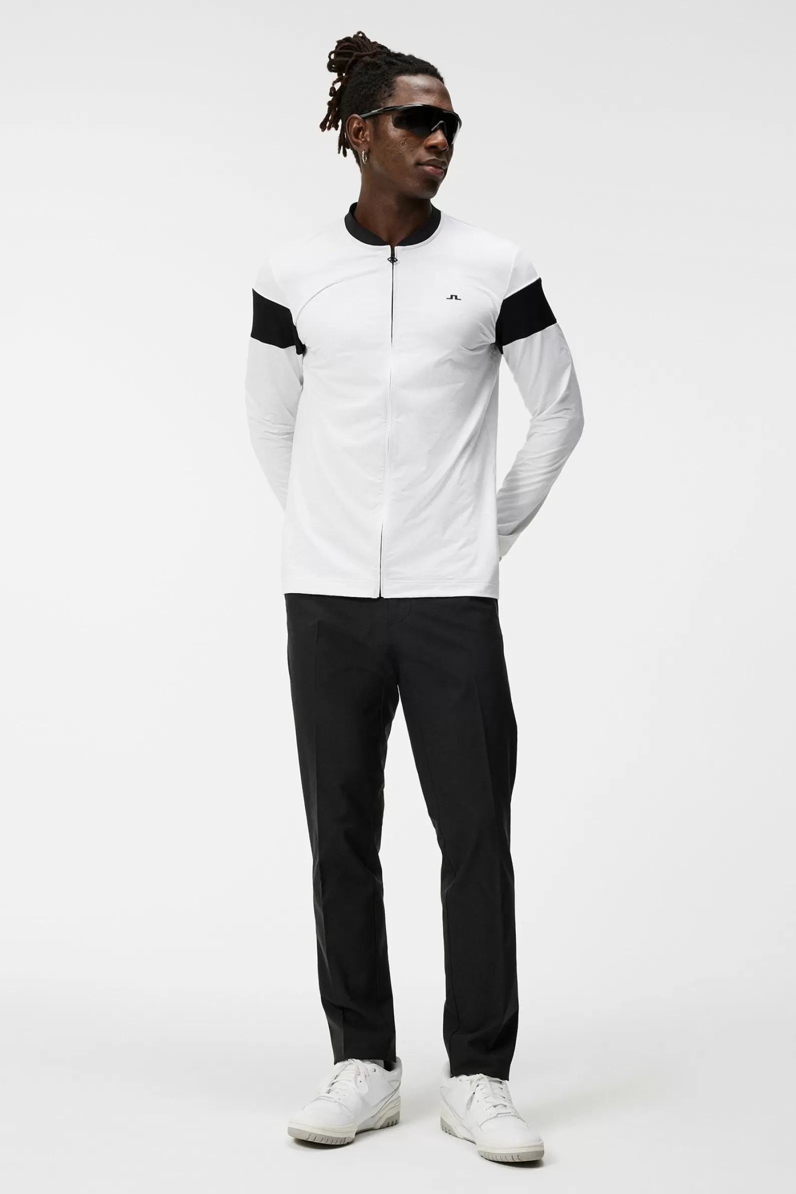 J.Lindeberg Charles Zip Midlayer White*MÄN Bas- och mellanlager