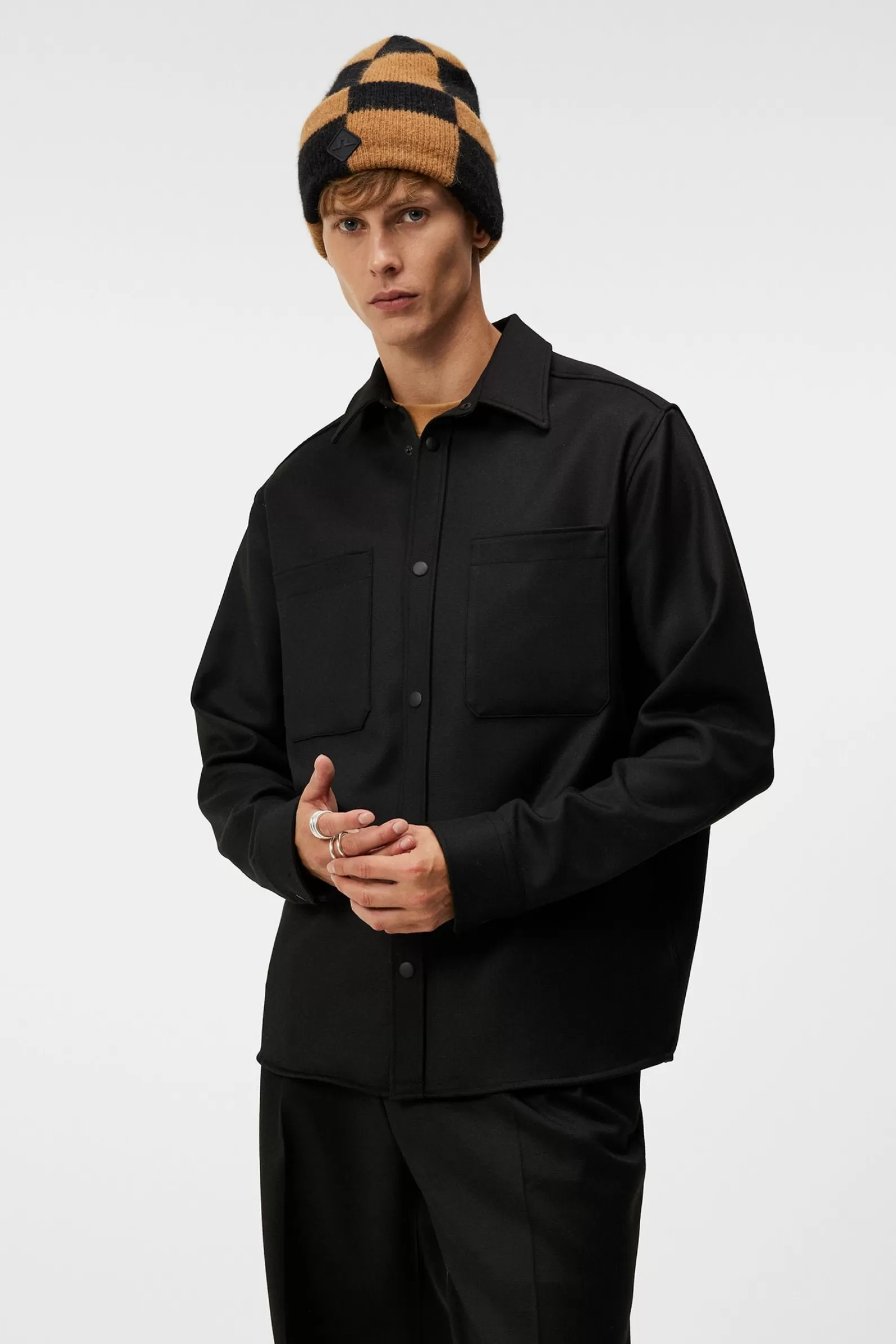 J.Lindeberg Coen Double Face Overshirt Black*MÄN Jackor | Övertröjor