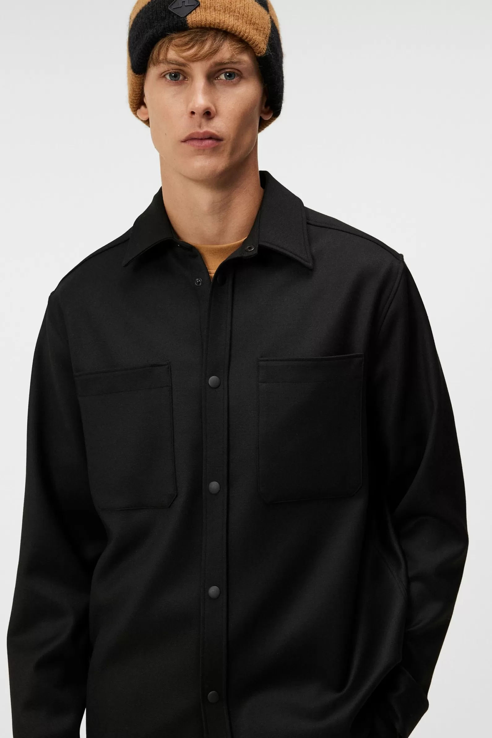 J.Lindeberg Coen Double Face Overshirt Black*MÄN Jackor | Övertröjor