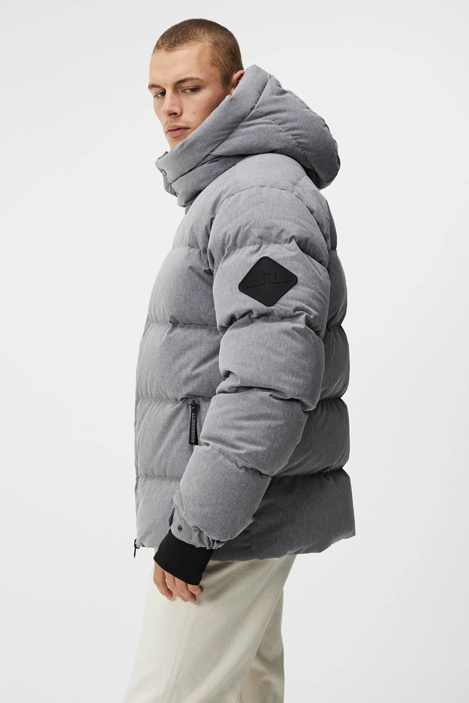 J.Lindeberg Creek Down Jacket Melange Medium Grey Melange*MÄN Jackor