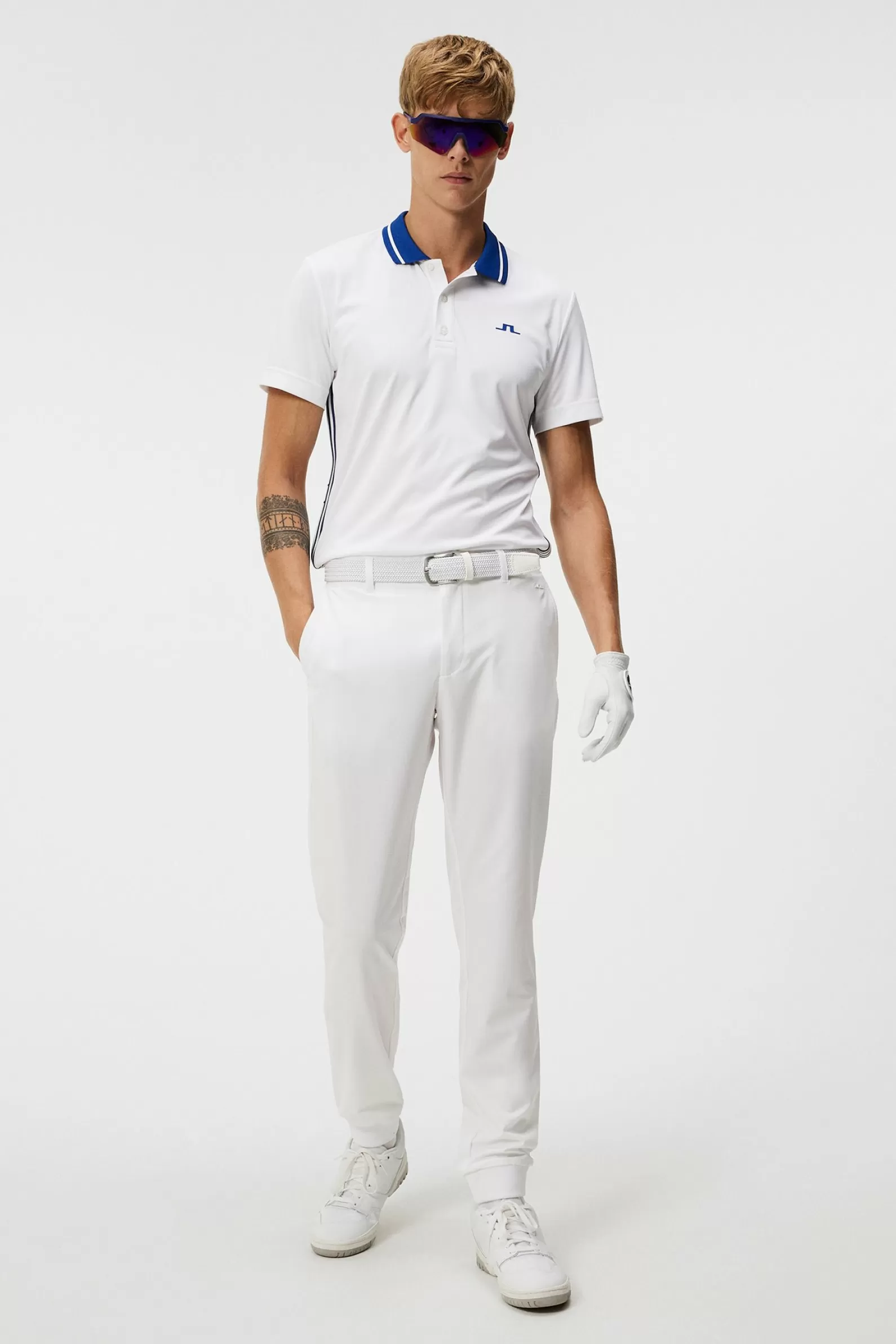 J.Lindeberg Cuff Jogger Pant White*MÄN Byxor