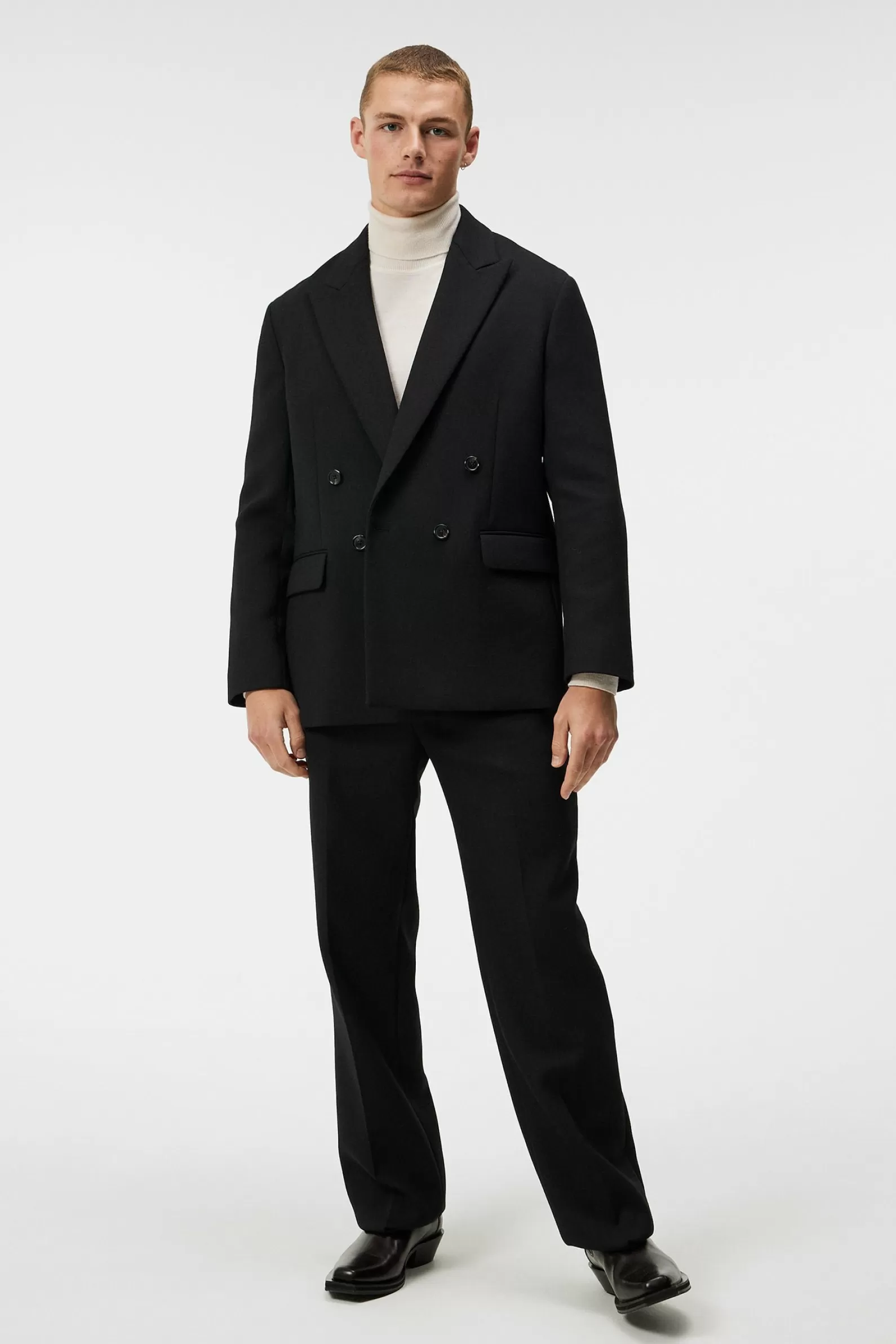 J.Lindeberg David U Double Weave Blazer Black*MÄN Blazers | Jackor