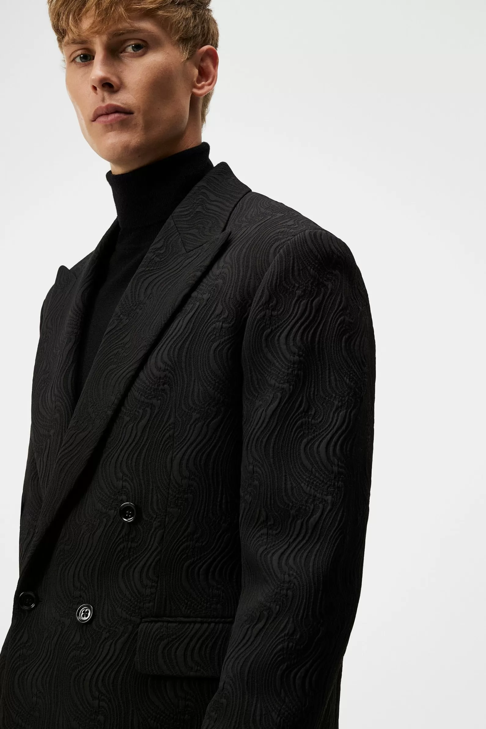 J.Lindeberg David U Jacquard Swirl Blazer Black*MÄN Blazers