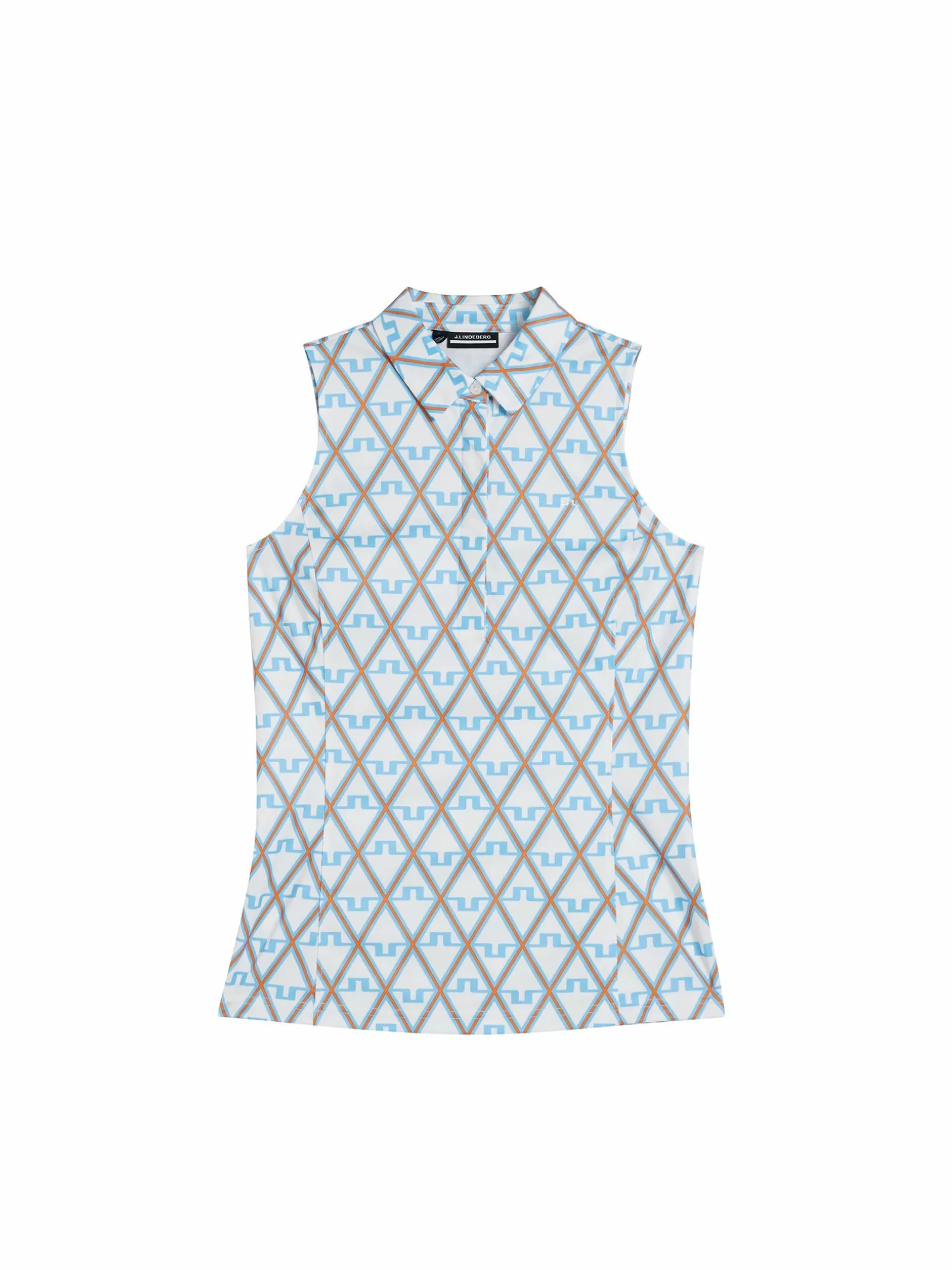 J.Lindeberg Dena Print Sleeveless Top Little Boy Blue Diamond*KVINNOR Polotröjor