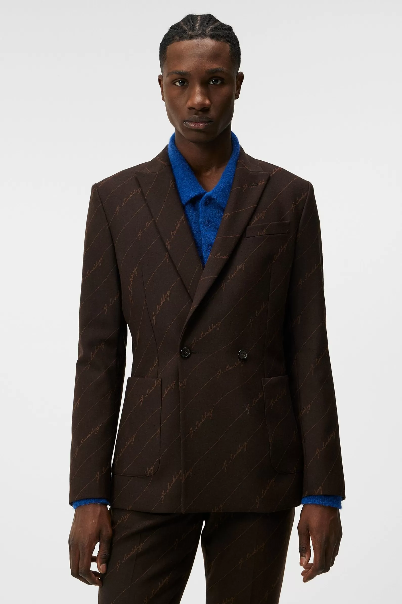 J.Lindeberg Dries S Brown Stripe Blazer Delicioso*MÄN Blazers