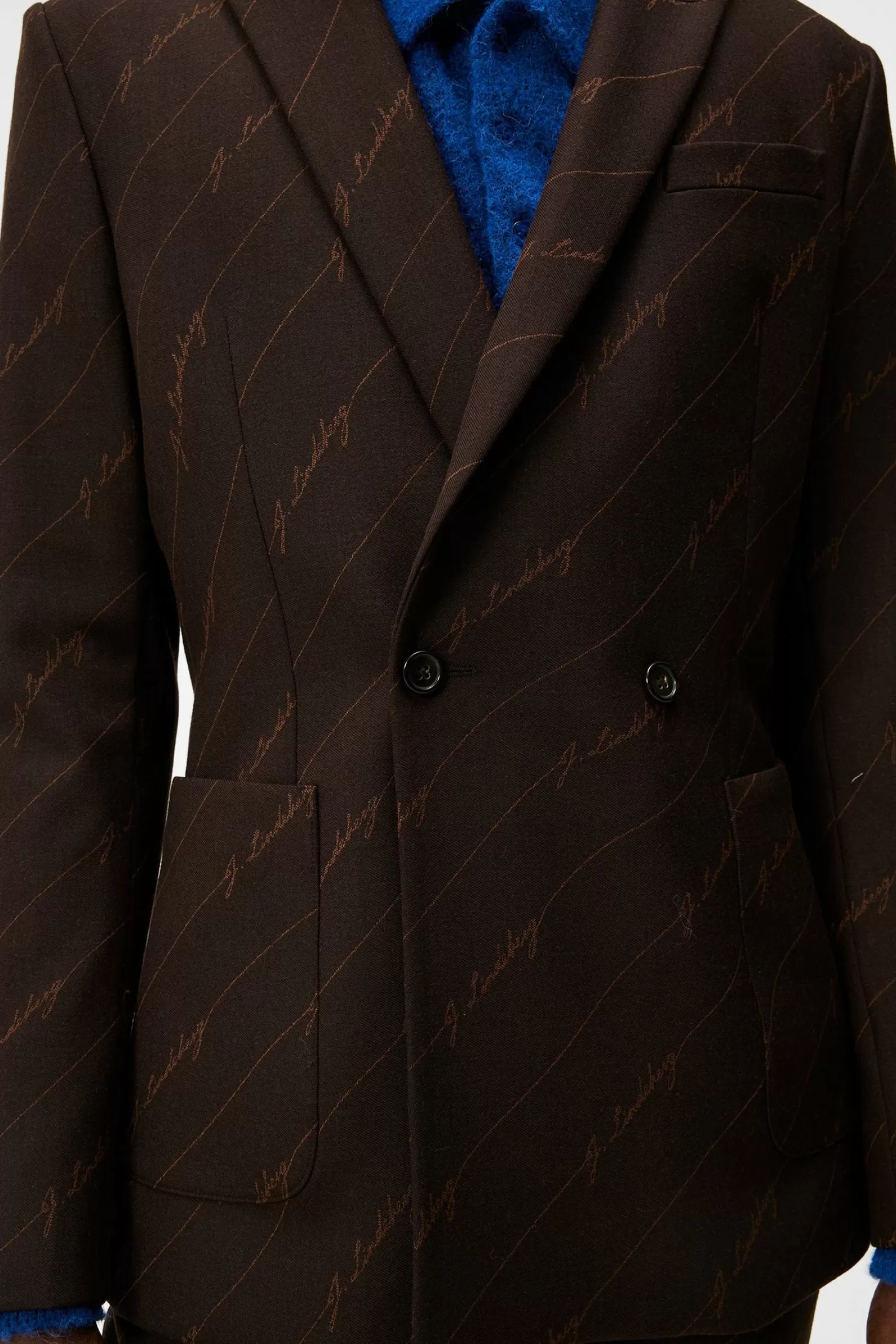 J.Lindeberg Dries S Brown Stripe Blazer Delicioso*MÄN Blazers