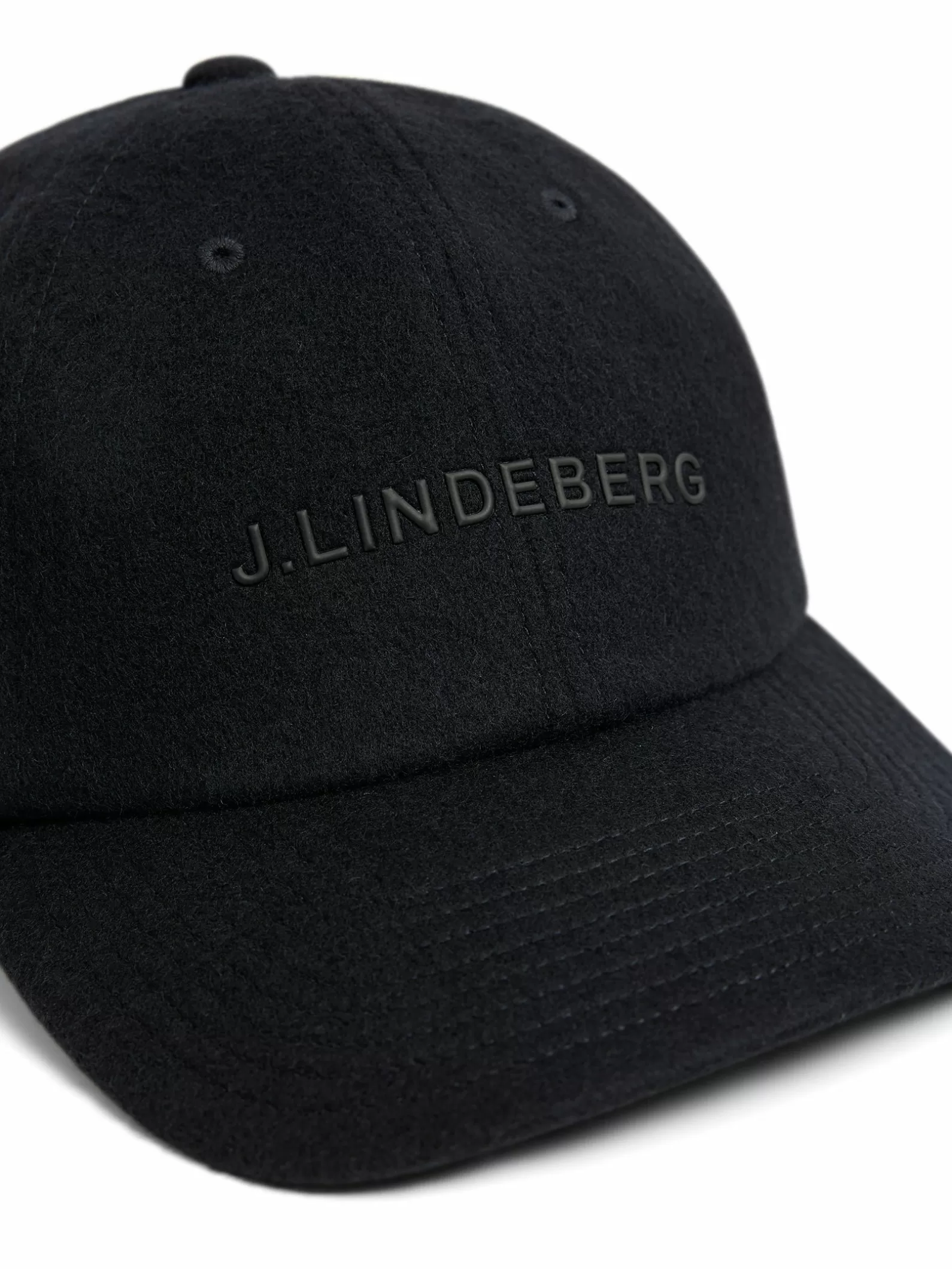 J.Lindeberg Elijah Flat Wool Logo Cap Black*MÄN Värmetillbehör | Kepsar