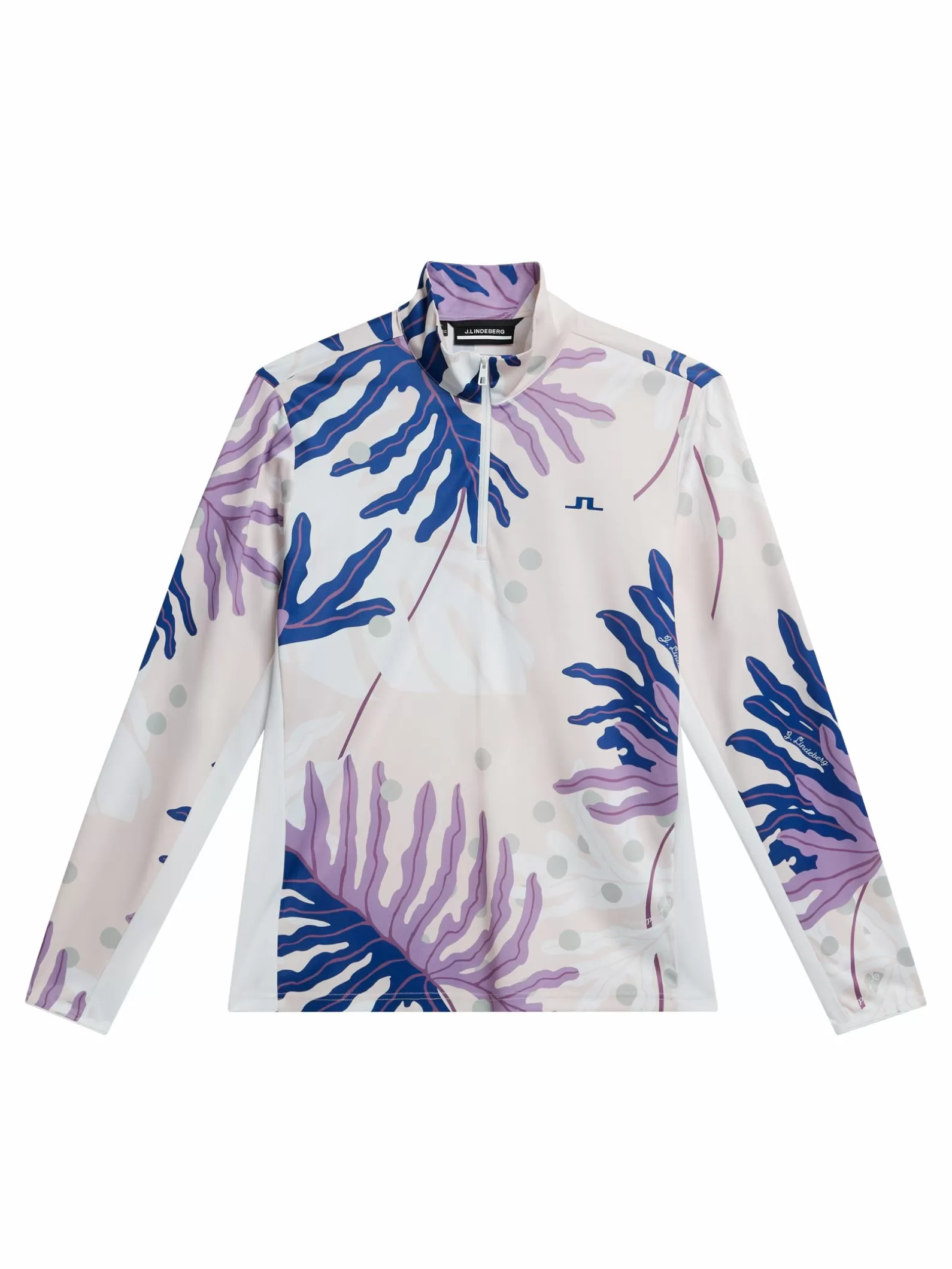 J.Lindeberg Emanuel Print Mid Layer Paradise Monstera Pink*MÄN Bas- och mellanlager