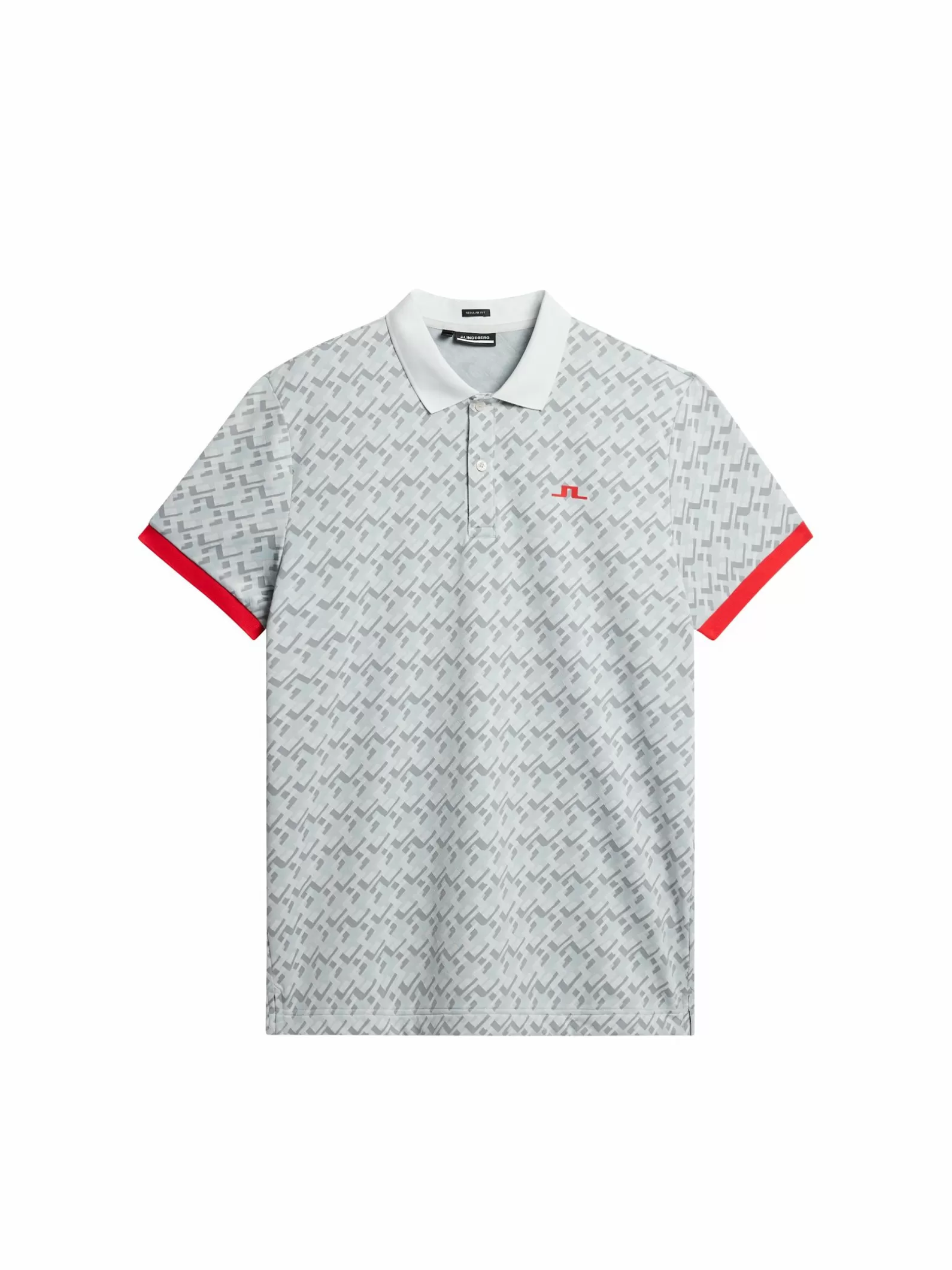 J.Lindeberg Femi Regular Fit Polo Jl Micro Bridge Grey*MÄN Polotröjor