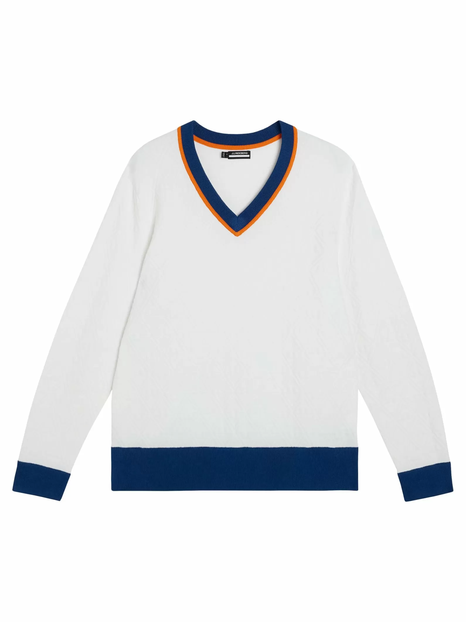 J.Lindeberg Finely Knitted Sweater White*MÄN Stickat