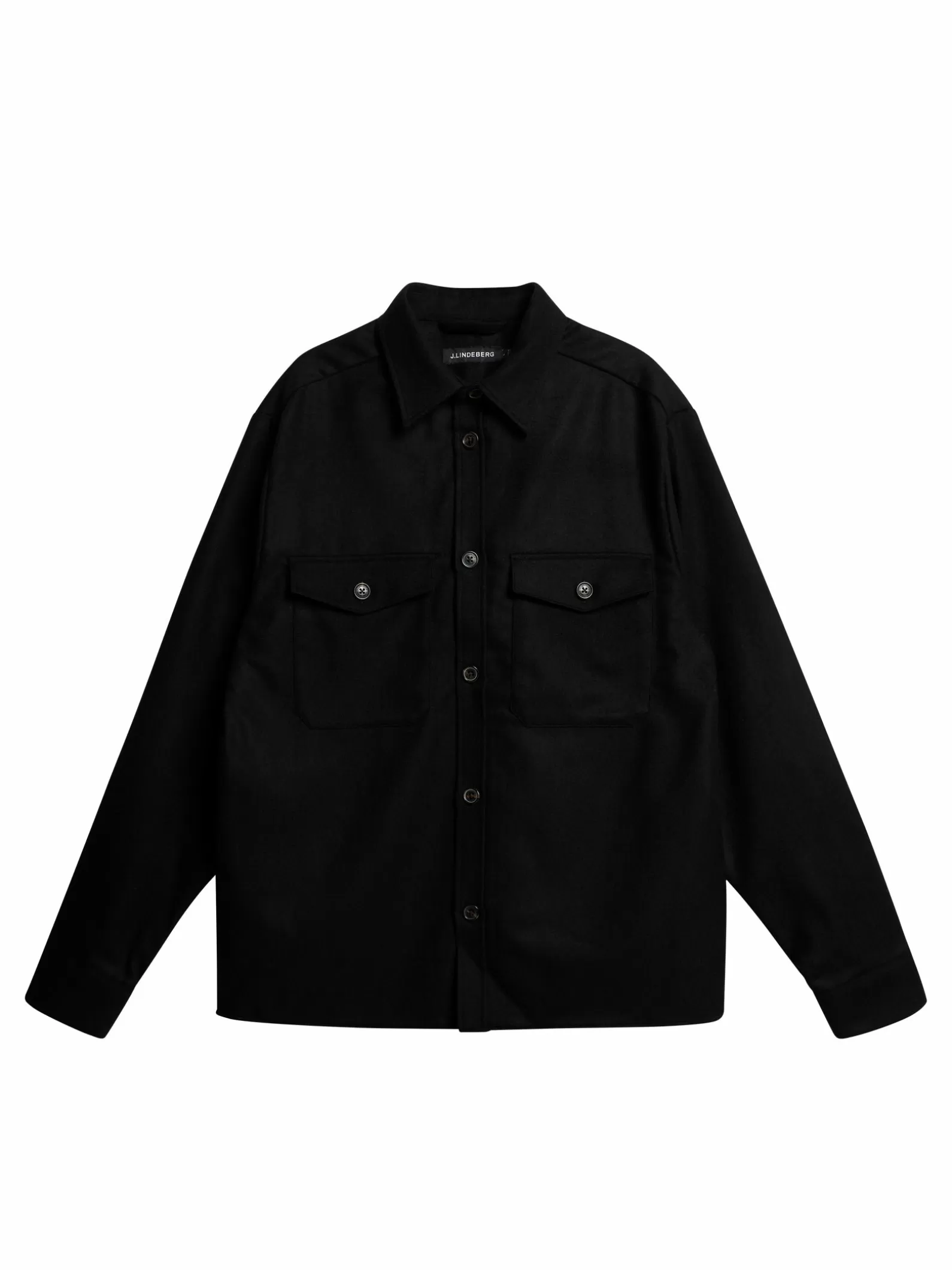 J.Lindeberg Flat Wool Overshirt Black*MÄN Jackor | Övertröjor