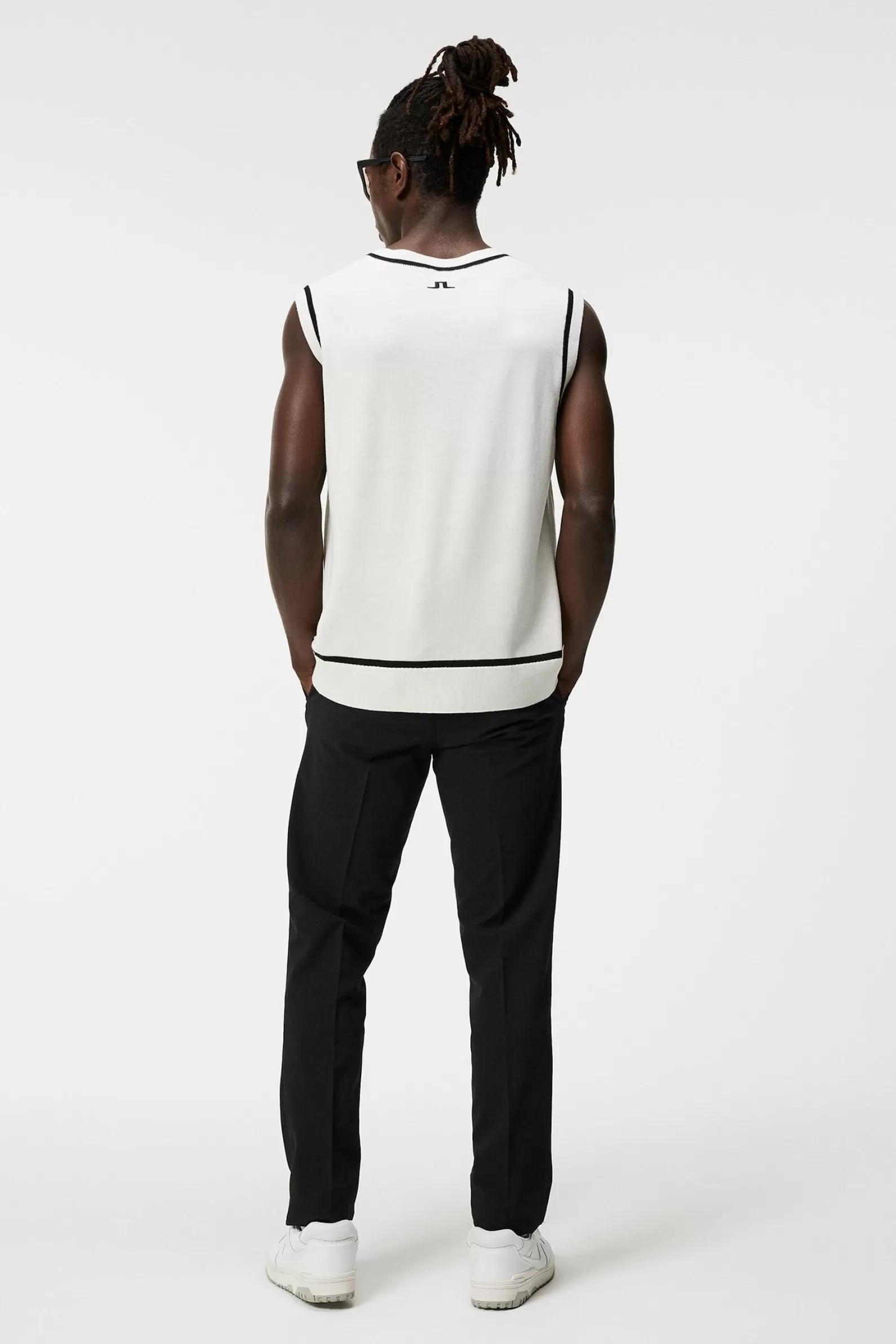 J.Lindeberg Fraser Knitted Vest White*MÄN Stickat