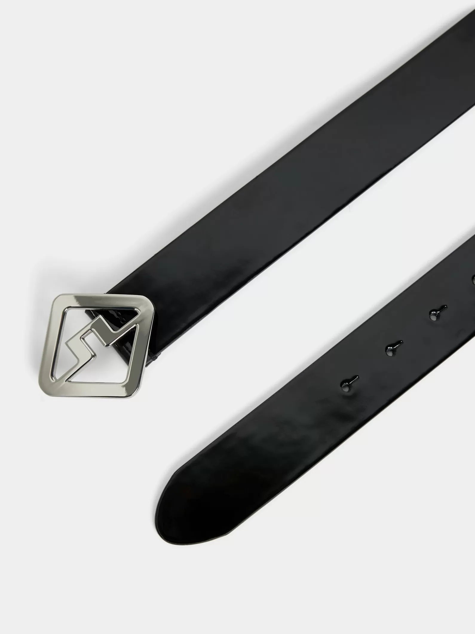 J.Lindeberg Gary High Shine Leather Belt Black*MÄN Bälten