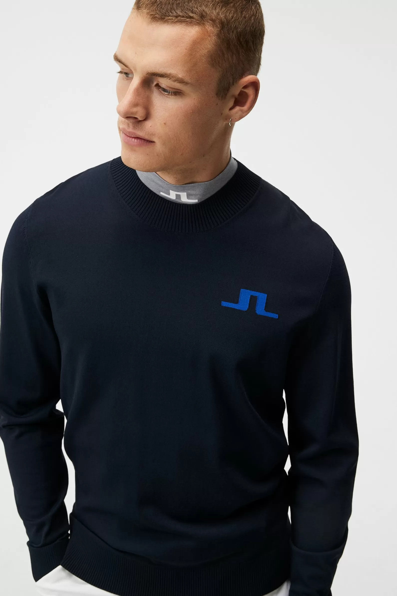 J.Lindeberg Gus Knitted Sweater Jl Navy*MÄN Stickat