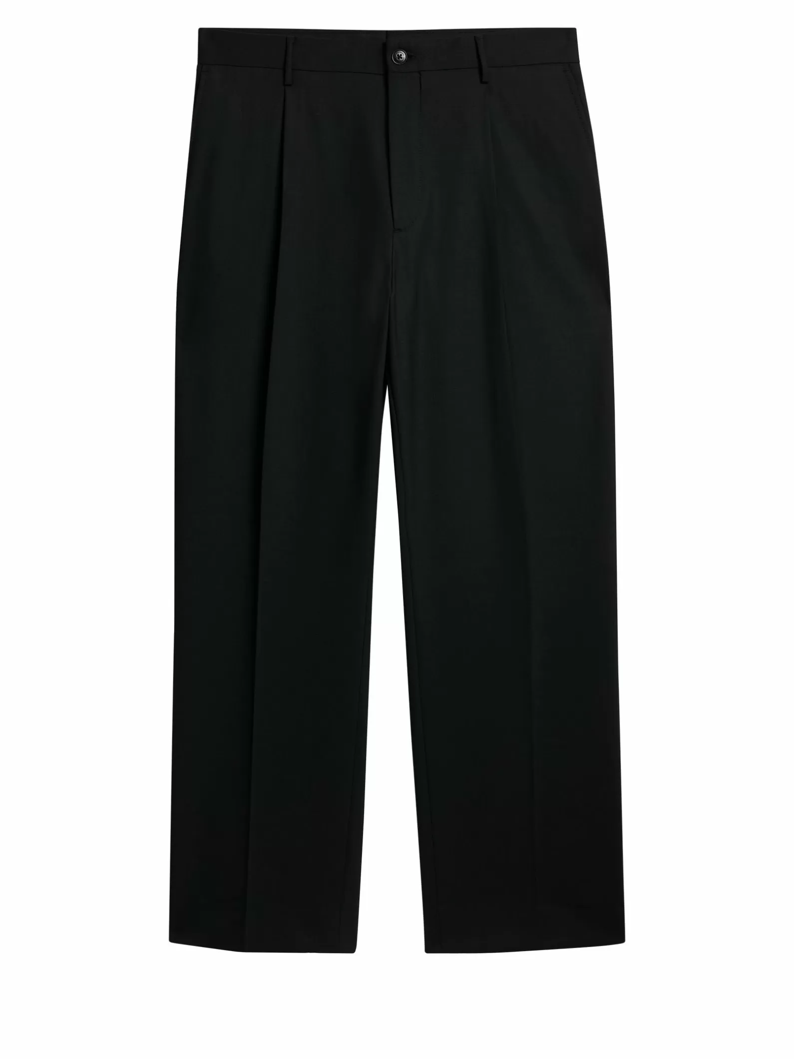 J.Lindeberg Haij Twill Pleated Pants Black*MÄN Byxor | Skräddarsydda byxor