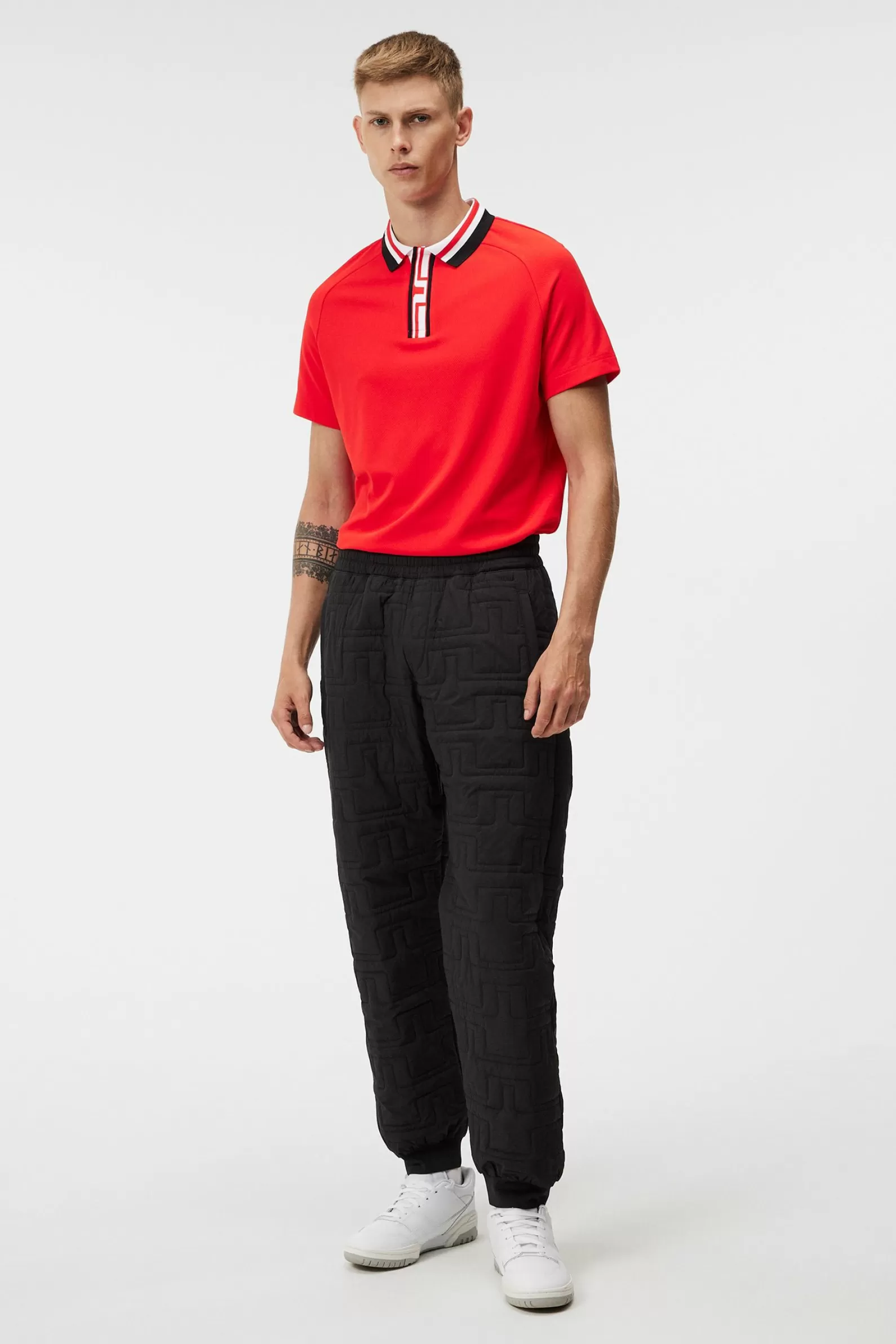 J.Lindeberg Hals Regular Fit Polo Fiery Red*MÄN Polotröjor