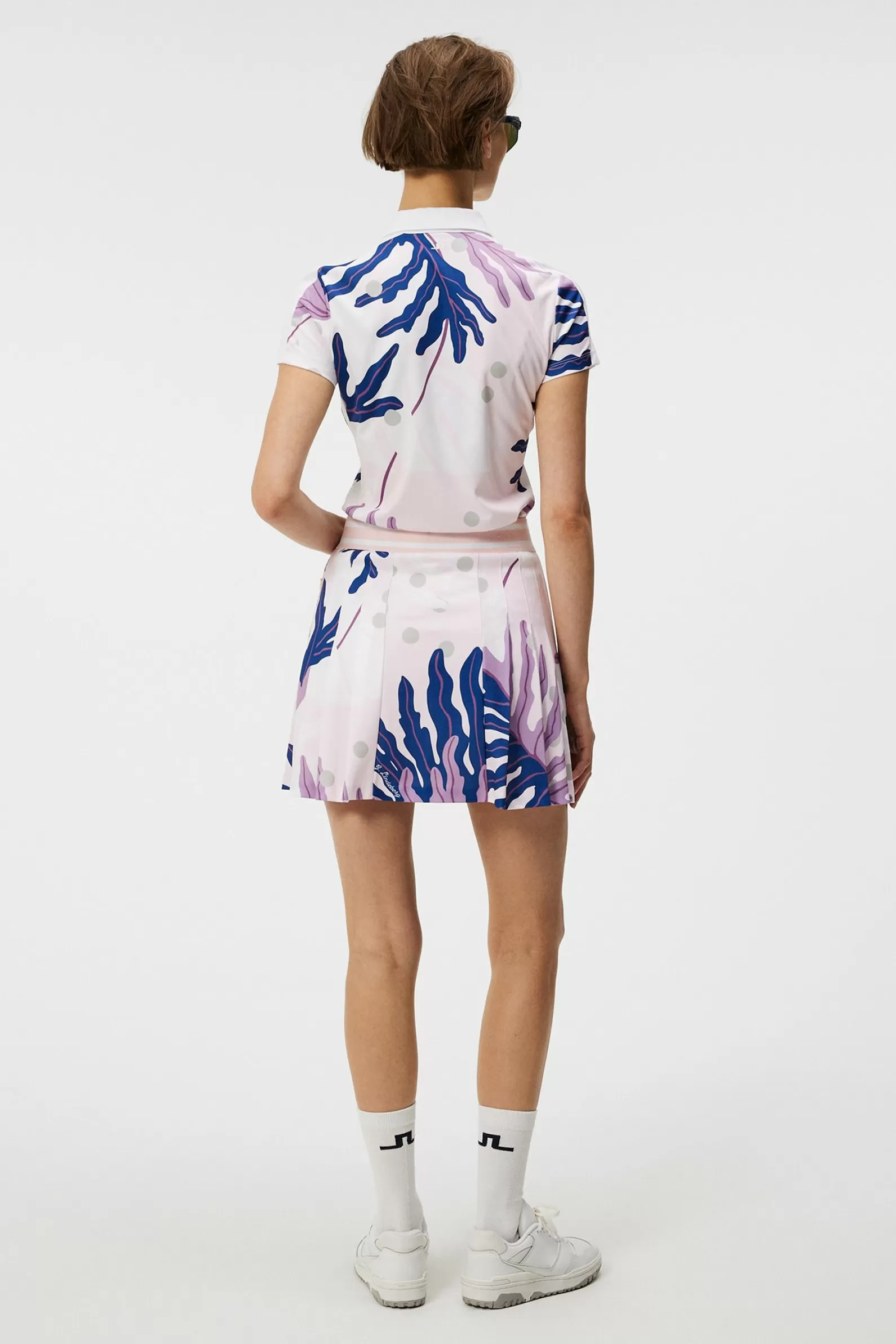 J.Lindeberg Harlow Print Skirt Paradise Monstera Pink*KVINNOR Kjolar