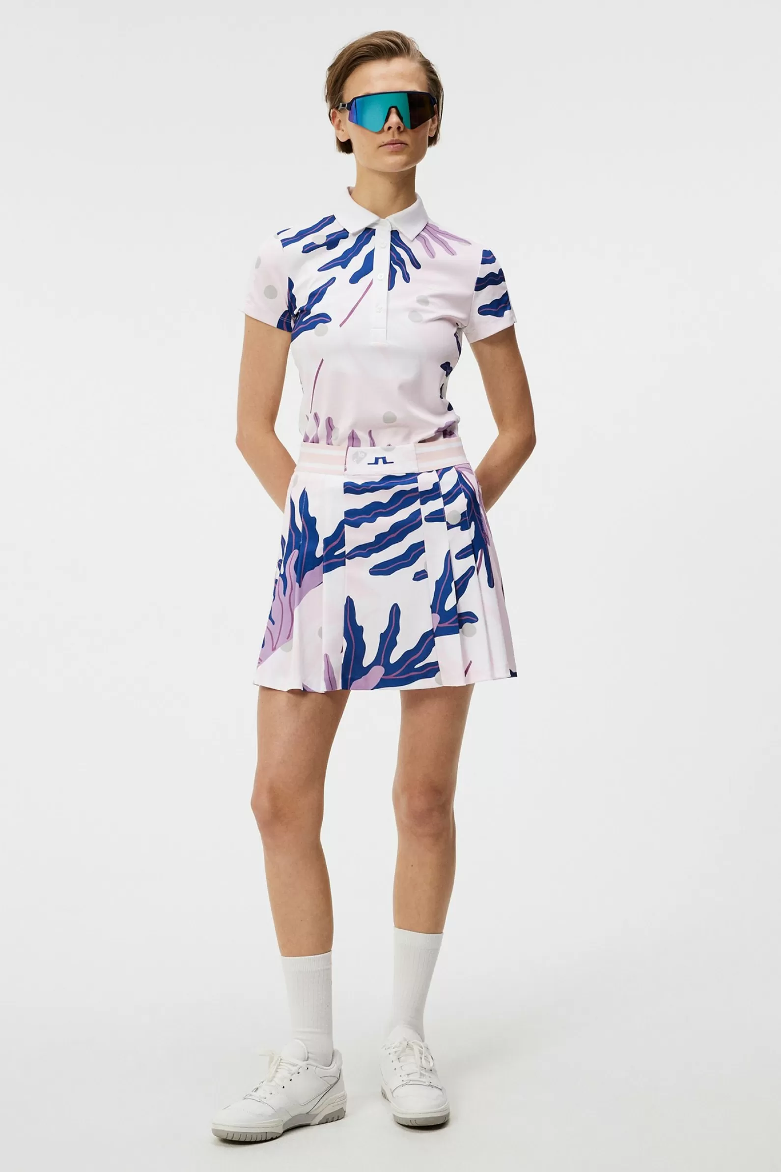 J.Lindeberg Harlow Print Skirt Paradise Monstera Pink*KVINNOR Kjolar