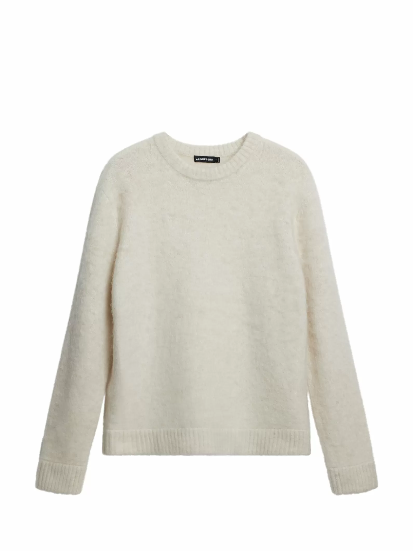 J.Lindeberg Harold Hairy Knit Crew Cloud White*MÄN Stickat